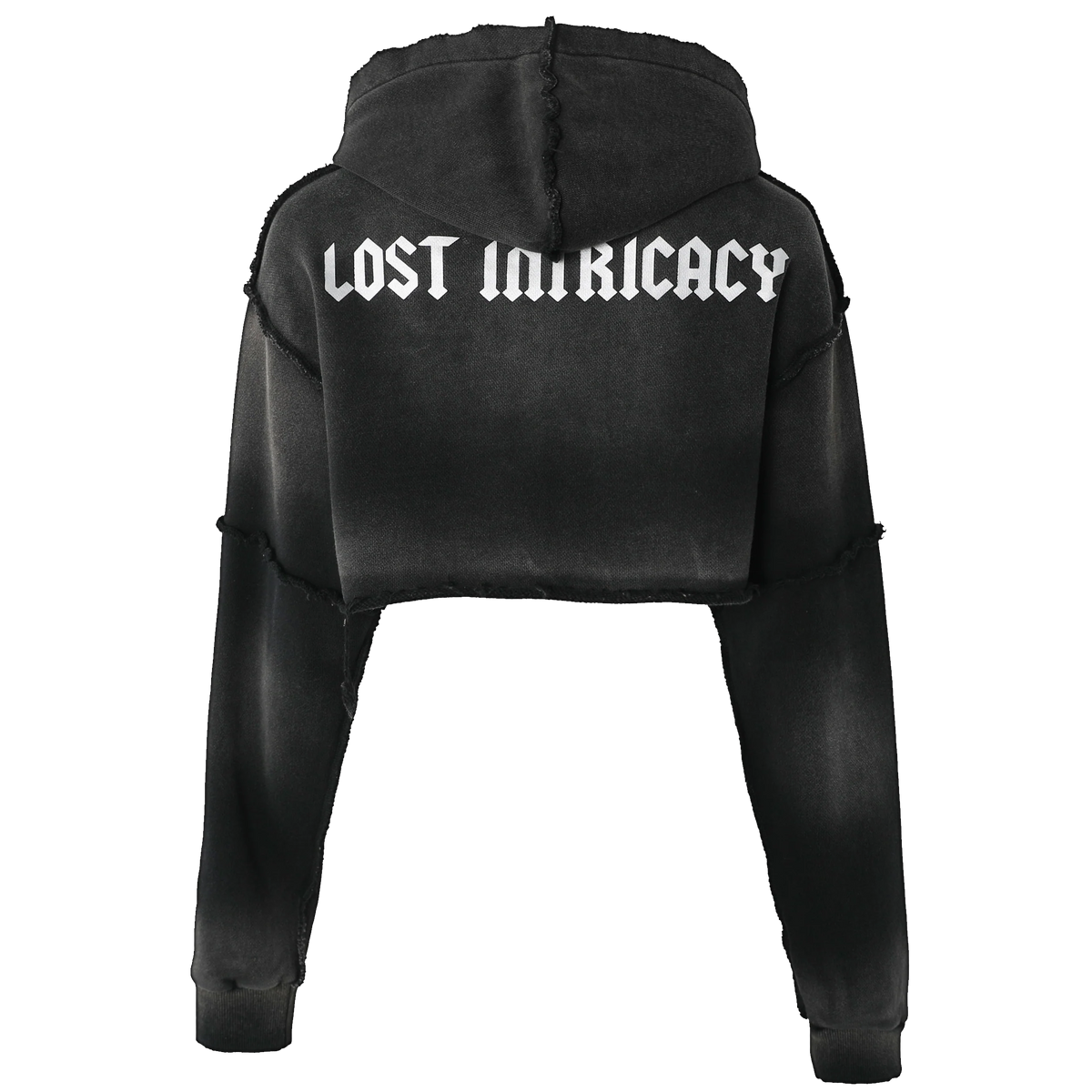 Lost Intricacy 'Rhinestone Grunge' Black Zip Up Hoodie (Womens)