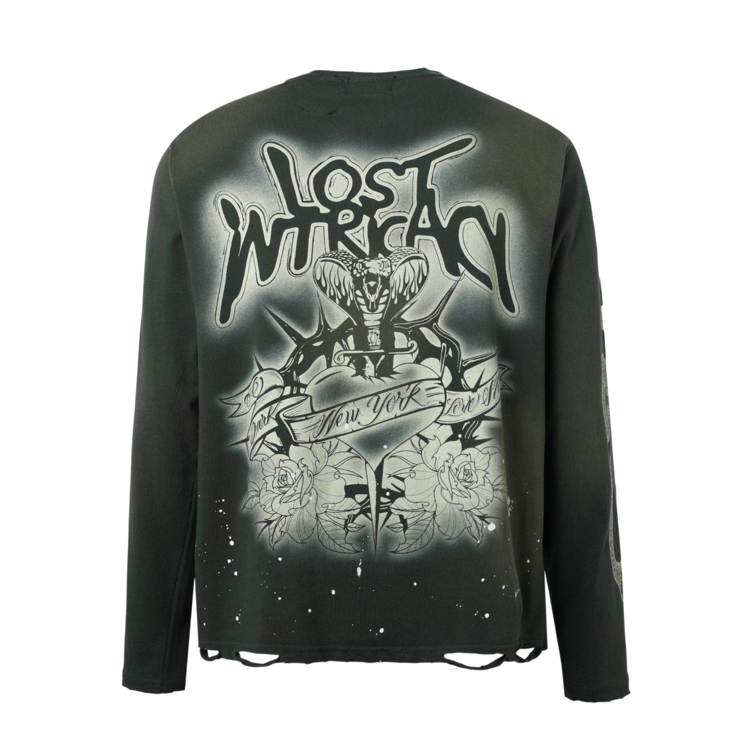 Lost Intricacy 'Lost Angel' Emerald Green LS Tee