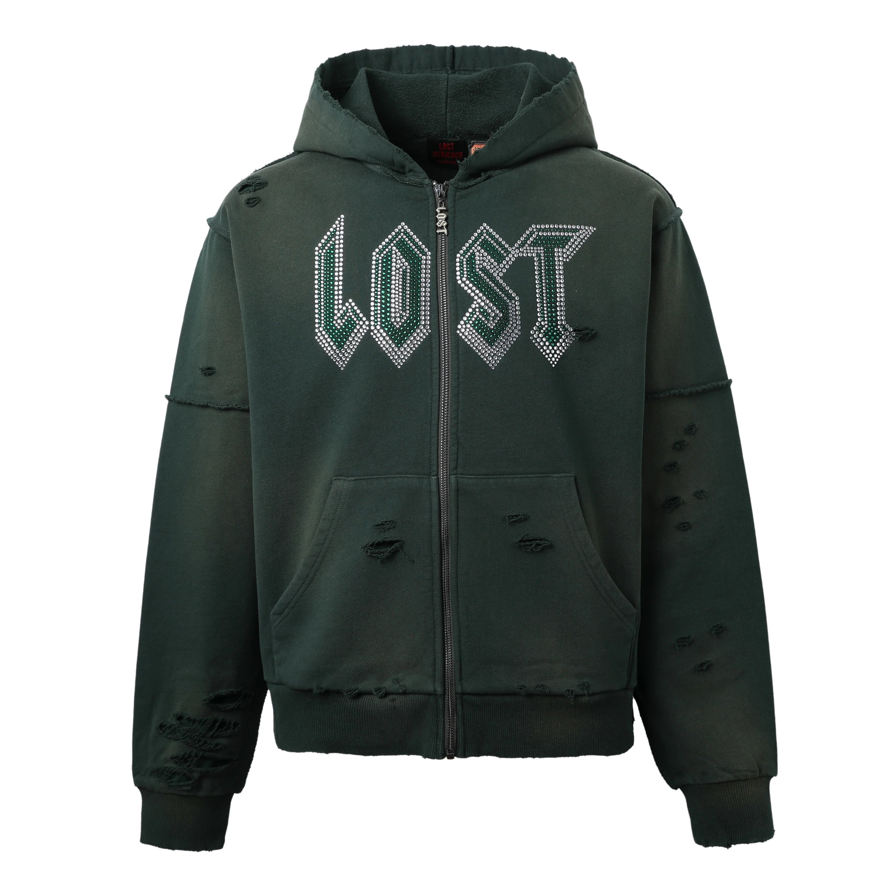 Lost Intricacy Emerald Zip Up Hoodie