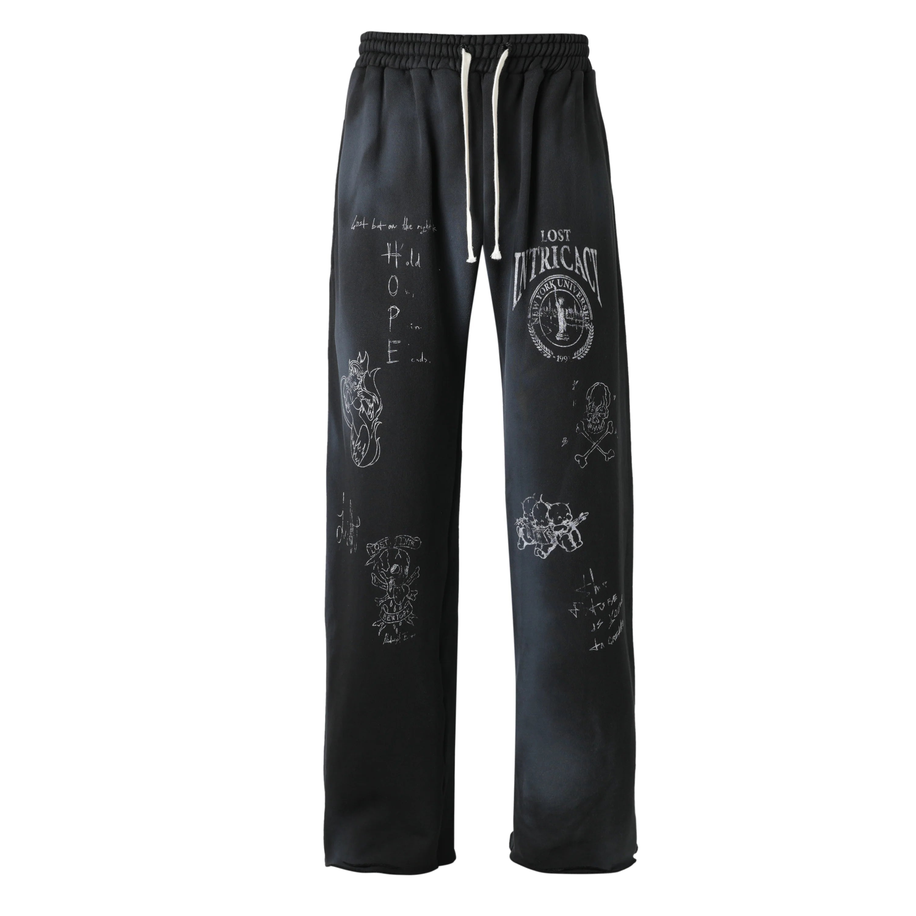 Lost Intricacy 'Academy' Black Sweats