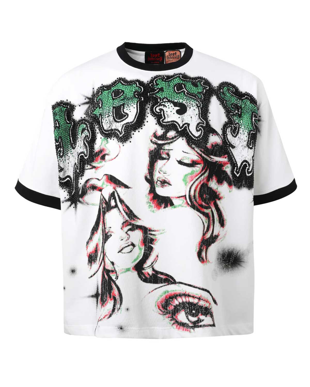Lost Intricacy 'Angel Eyes' White Tee