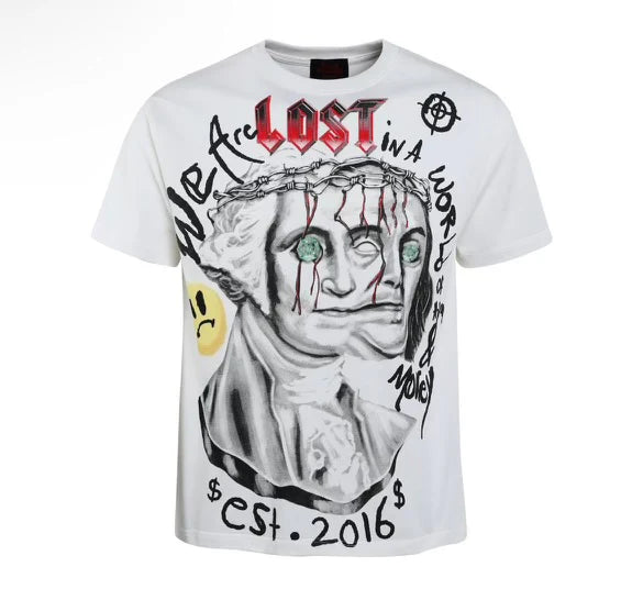 Lost Intricacy 'Ben Frank' White Tee