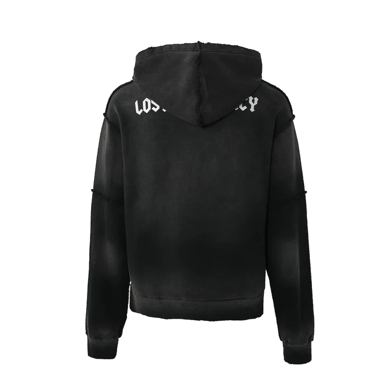 Lost Intricacy 'Black Rhinestone' Black Zip Up Hoodie (KIDS)