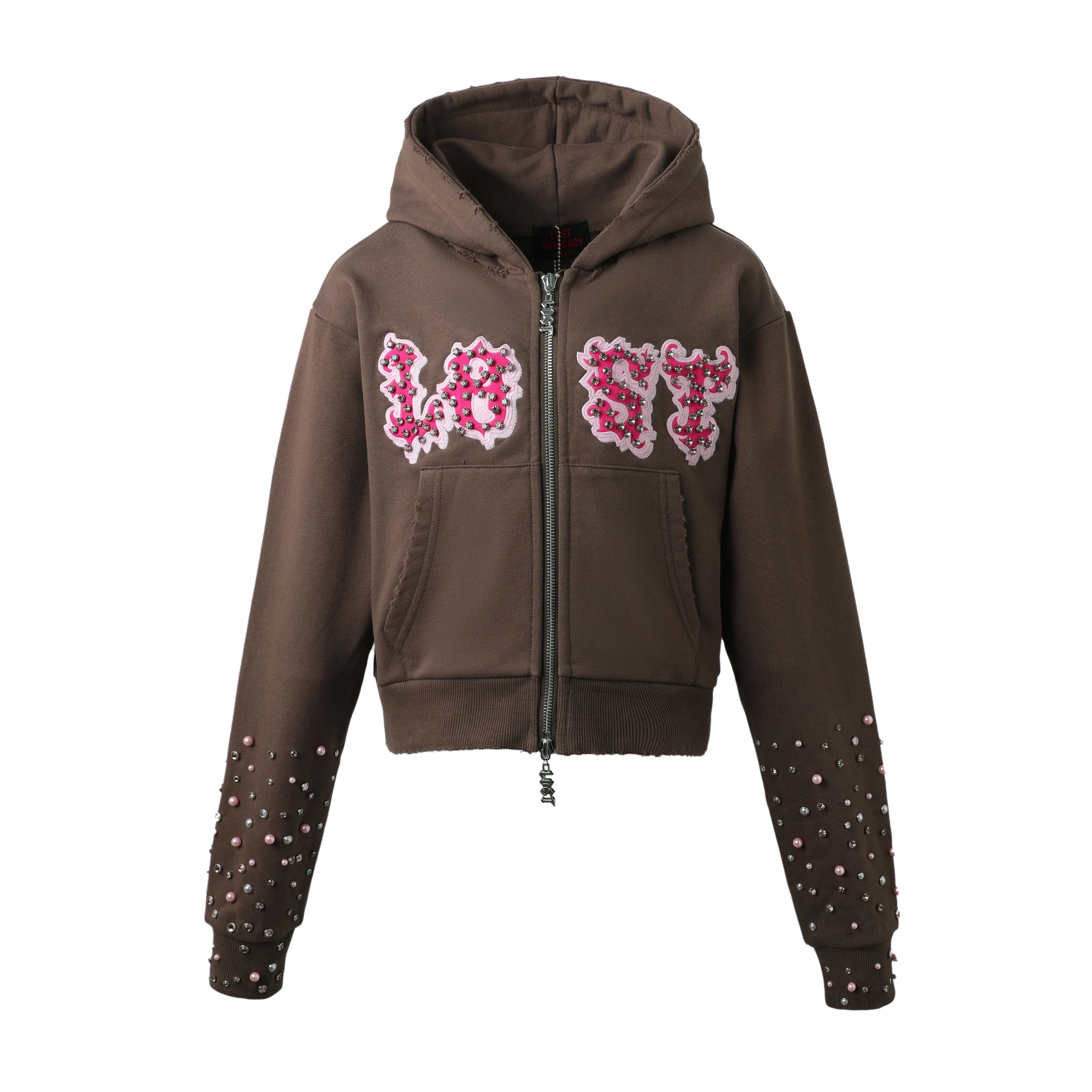Lost Intricacy 'Brown Patch 2.0' Brown Hoodie (Women's)
