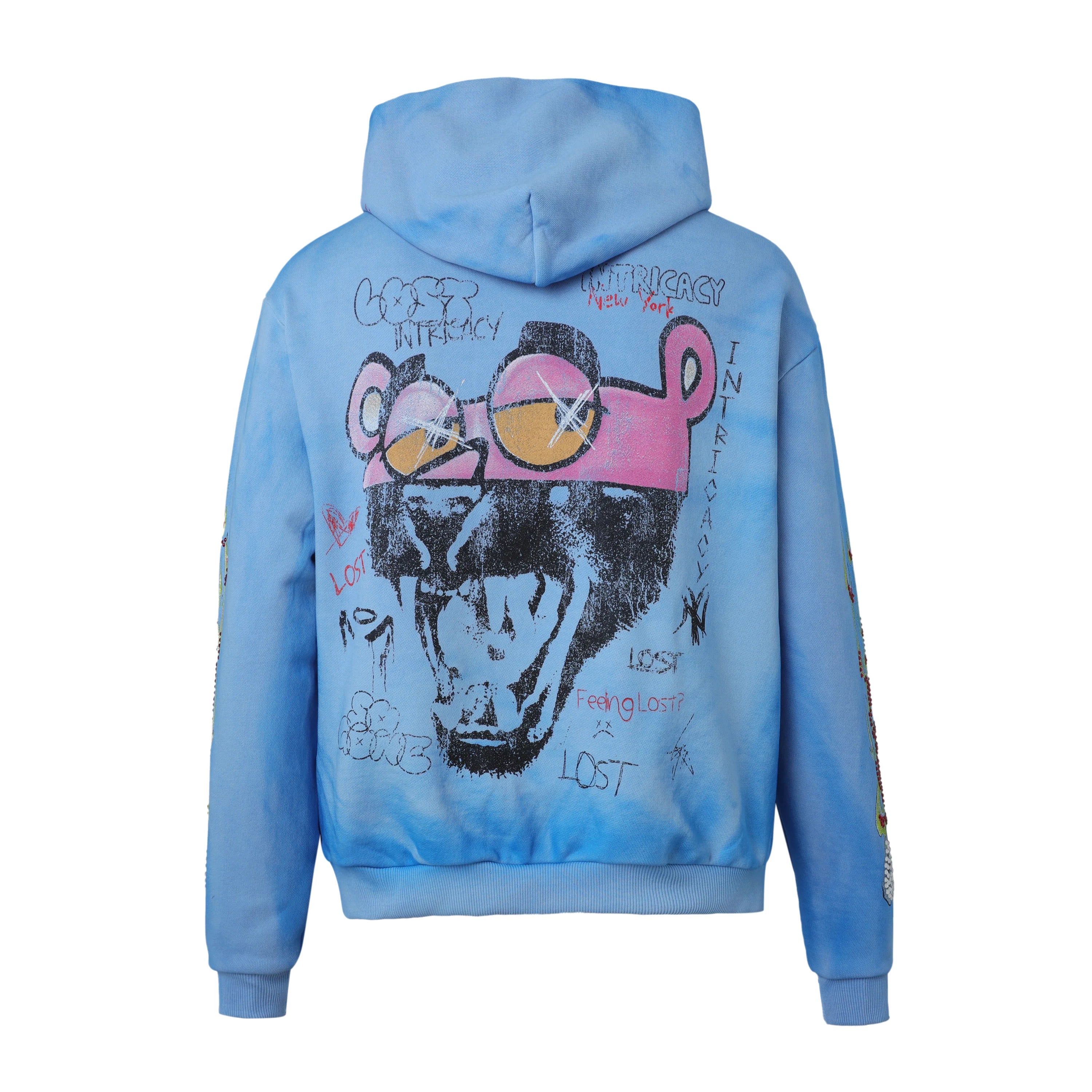 Lost Intricacy 'Half Man Half Amazing' Blue Zip Up Hoodie