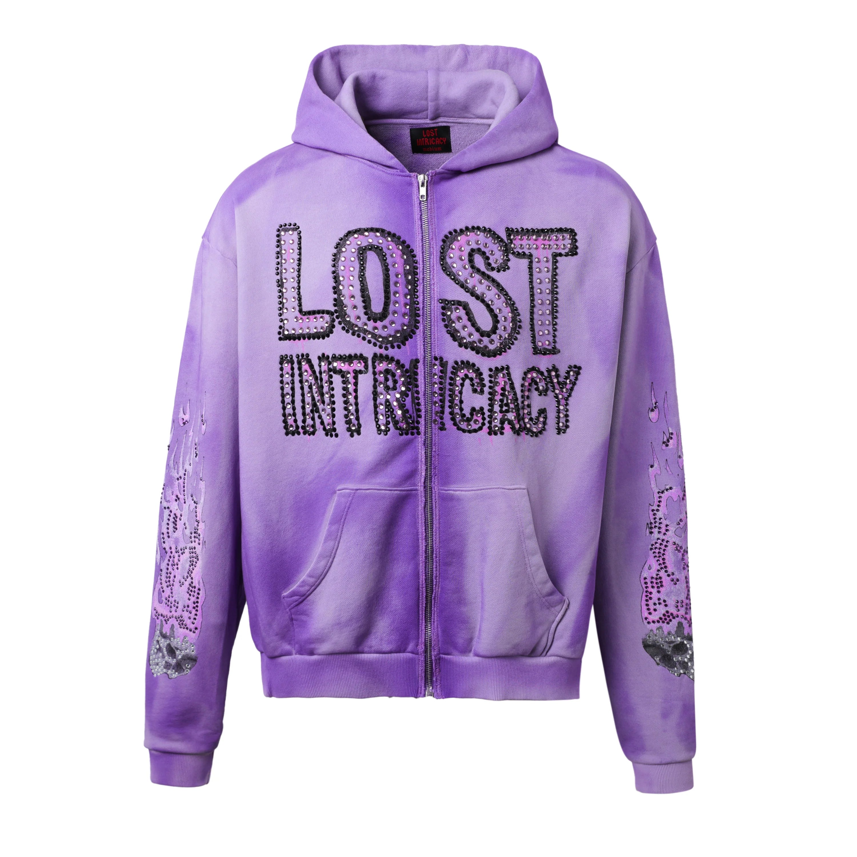 Lost Intricacy 'Half Man Half Amazing' Purple Zip Up Hoodie