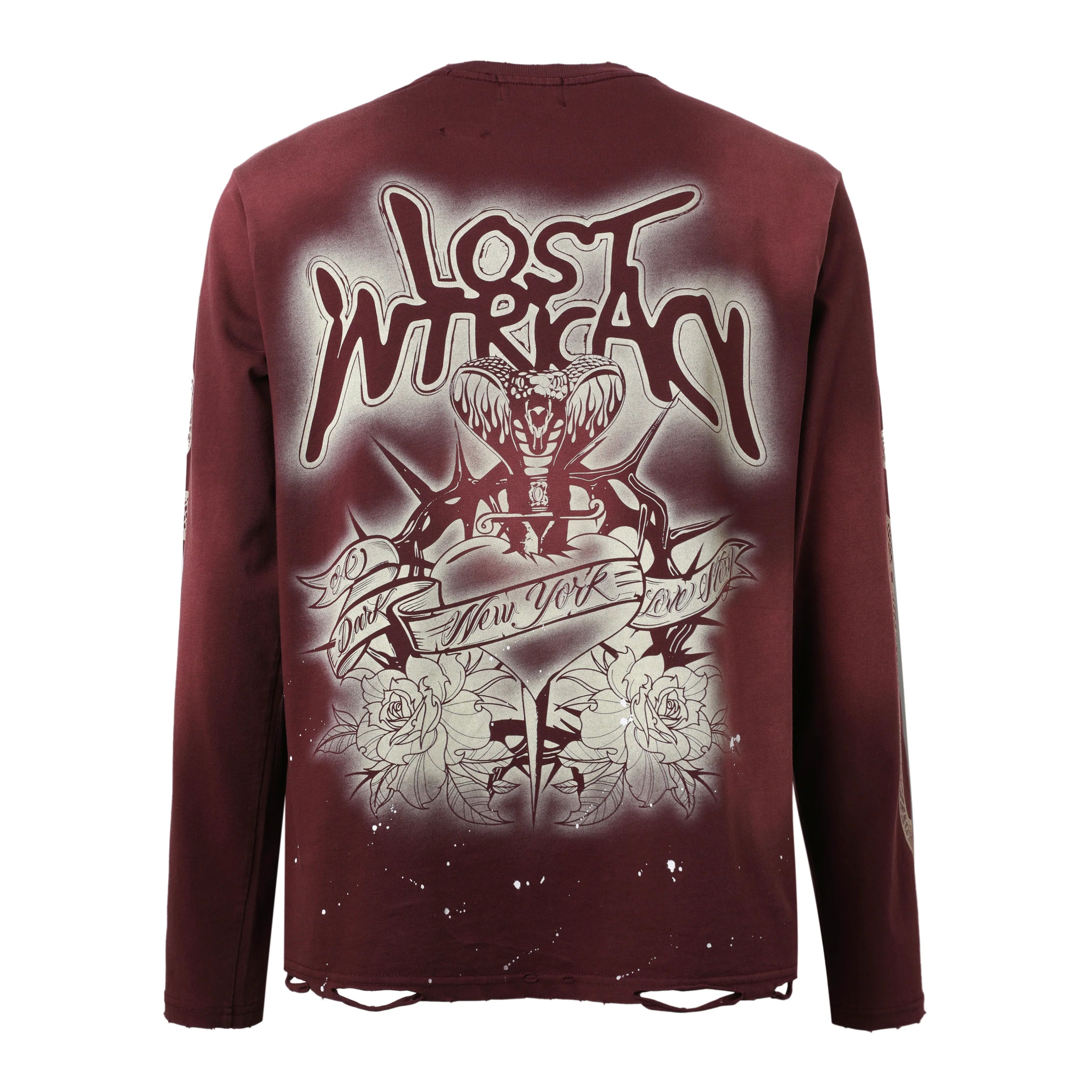 Lost Intricacy 'Lost Angel' Maroon LS Tee