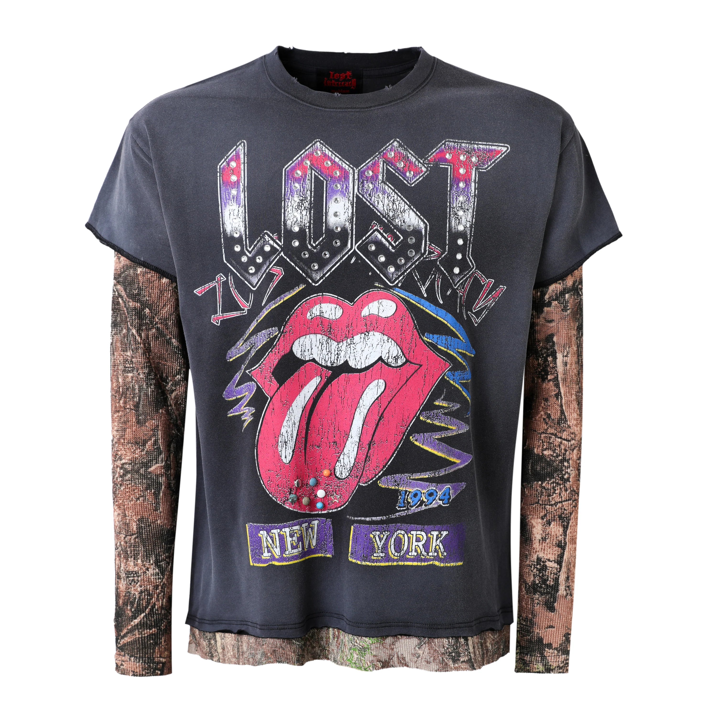 Lost Intricacy 'Lost Stone' Black Wash LS Tee