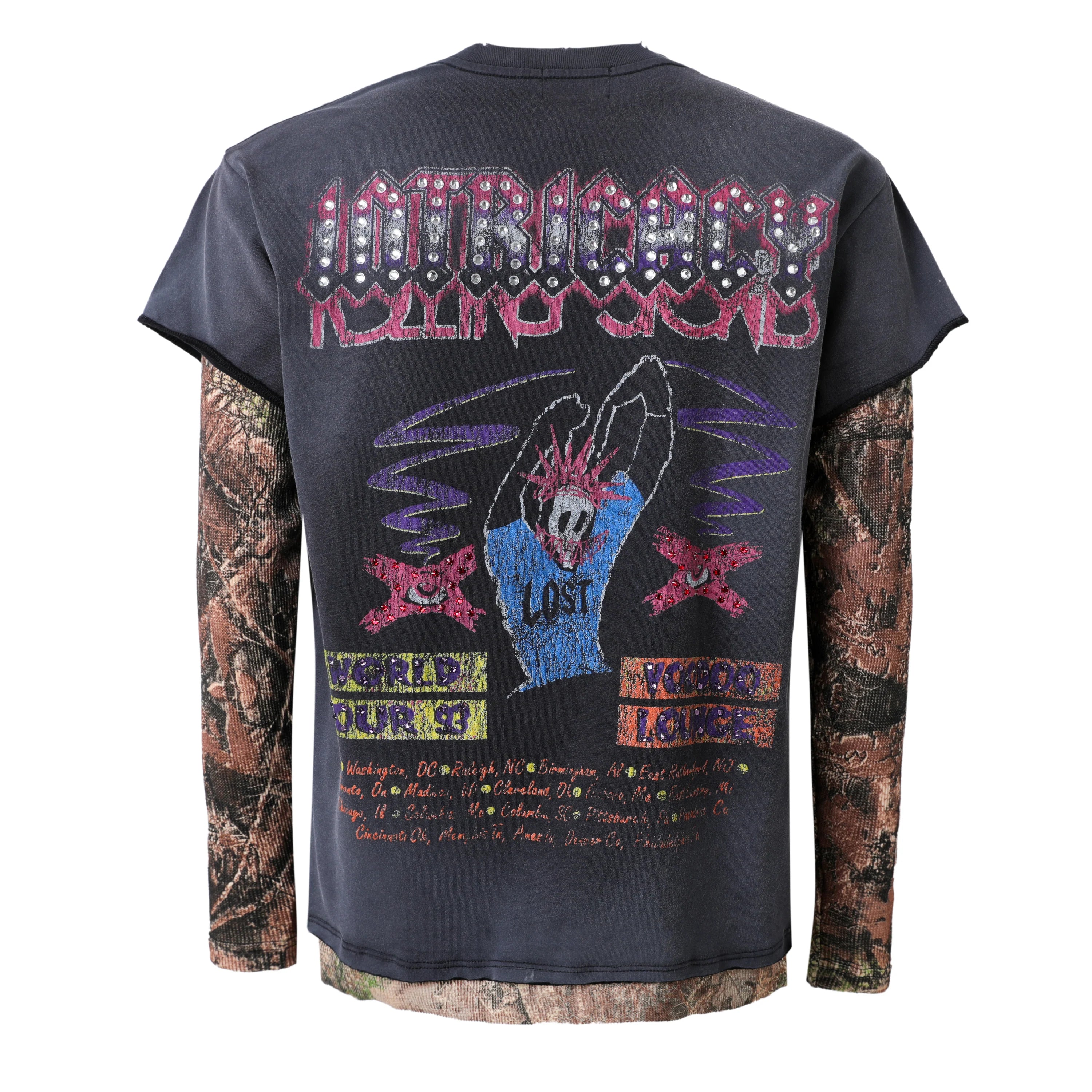 Lost Intricacy 'Lost Stone' Black Wash LS Tee