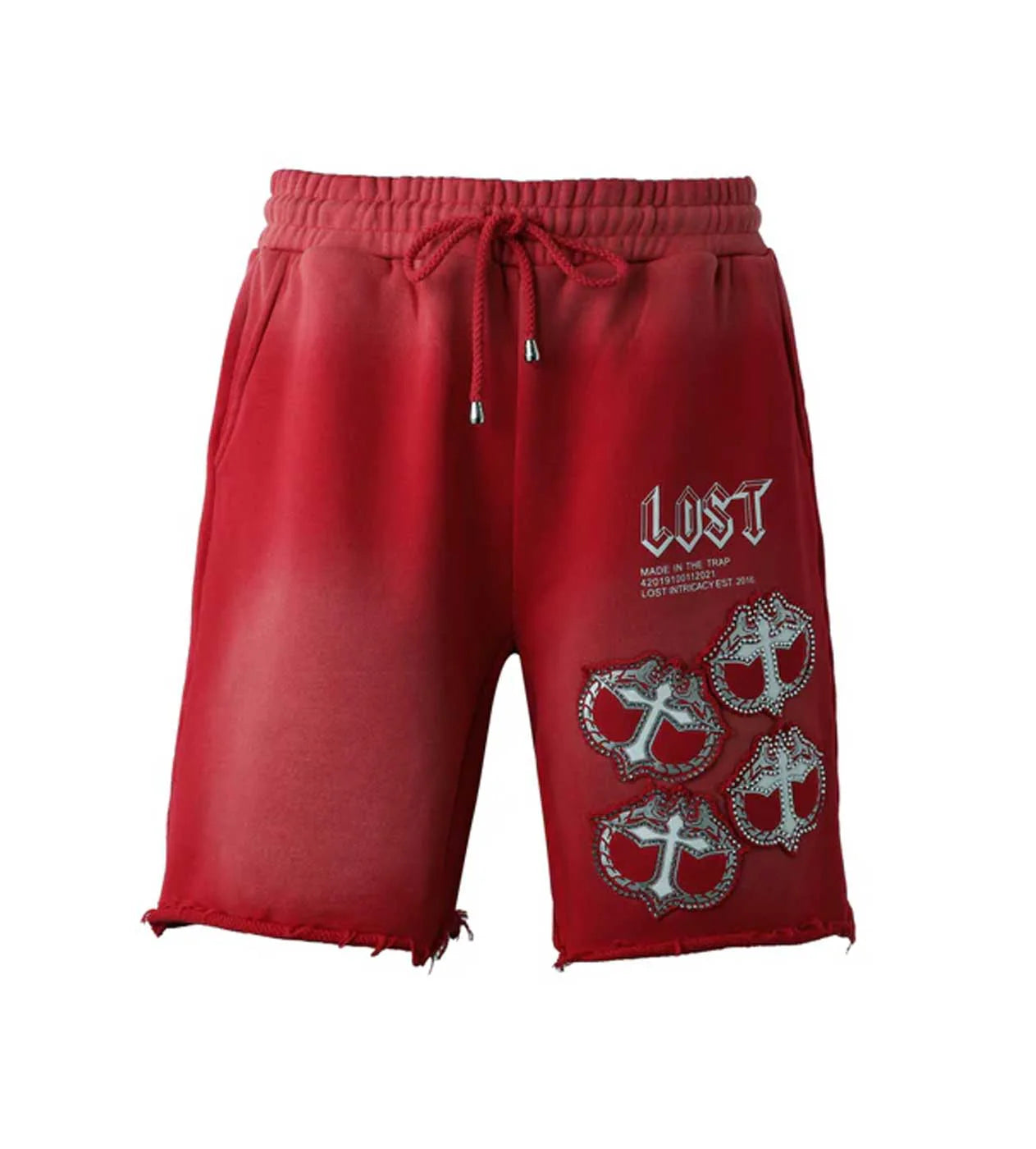 Lost Intricacy 'MITT' Red Shorts