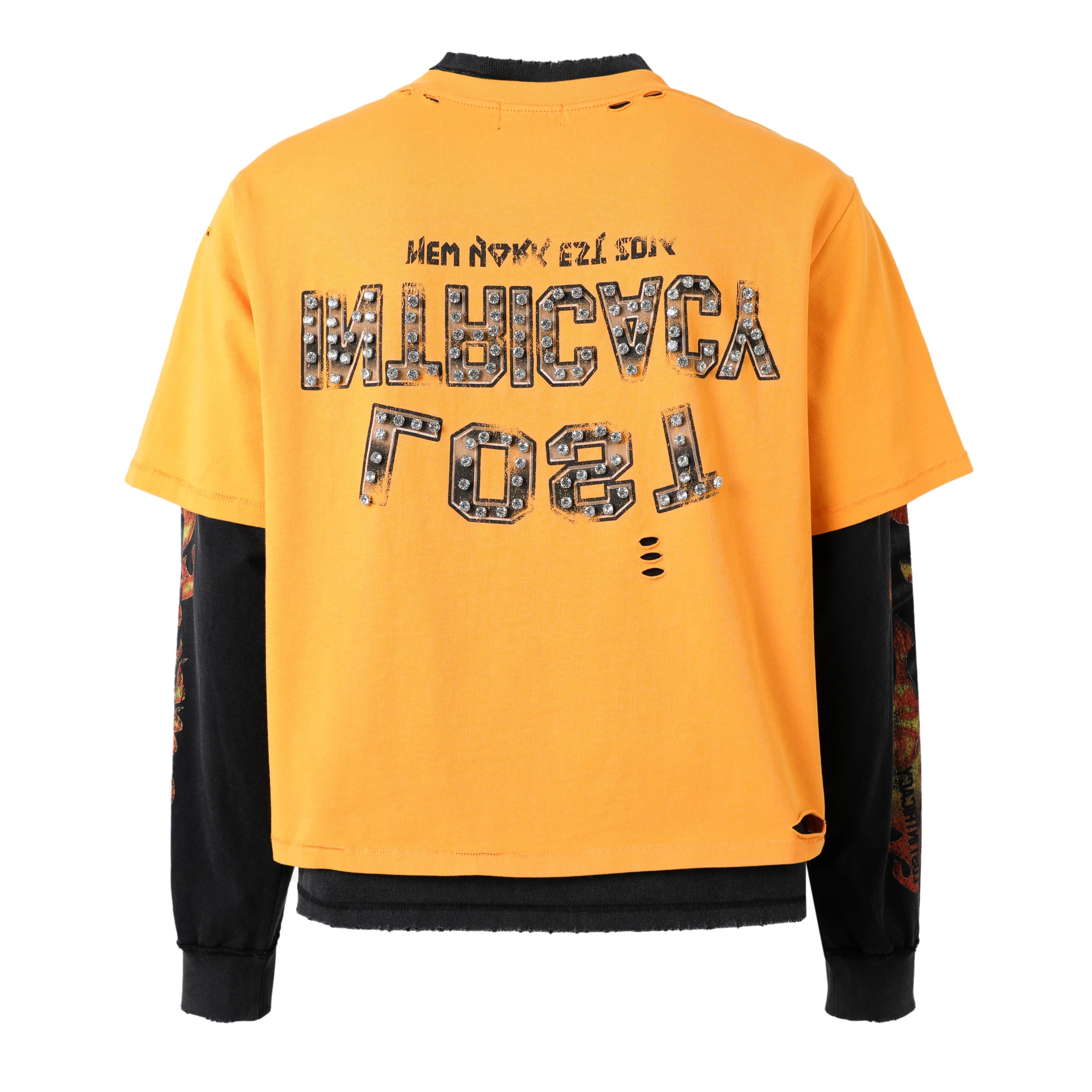 Lost Intricacy 'Motors' Yellow LS Tee