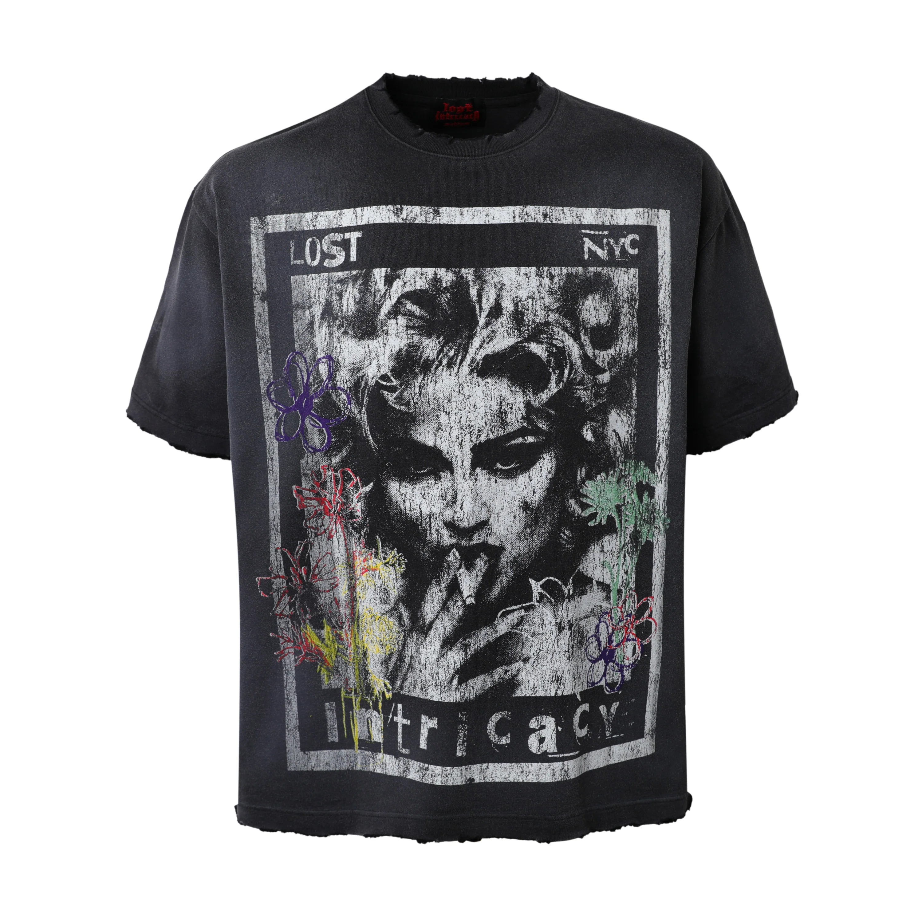 Lost Intricacy 'Smoking Saint' Black Tee