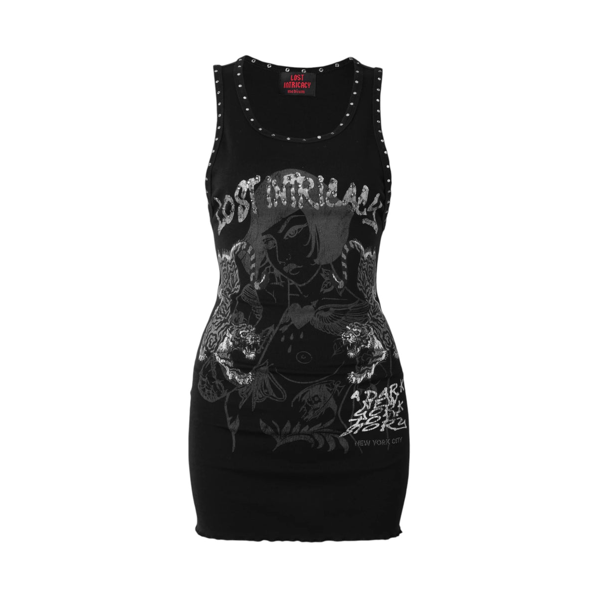 Lost Intricacy 'Twin Tiger' Black & White Dress