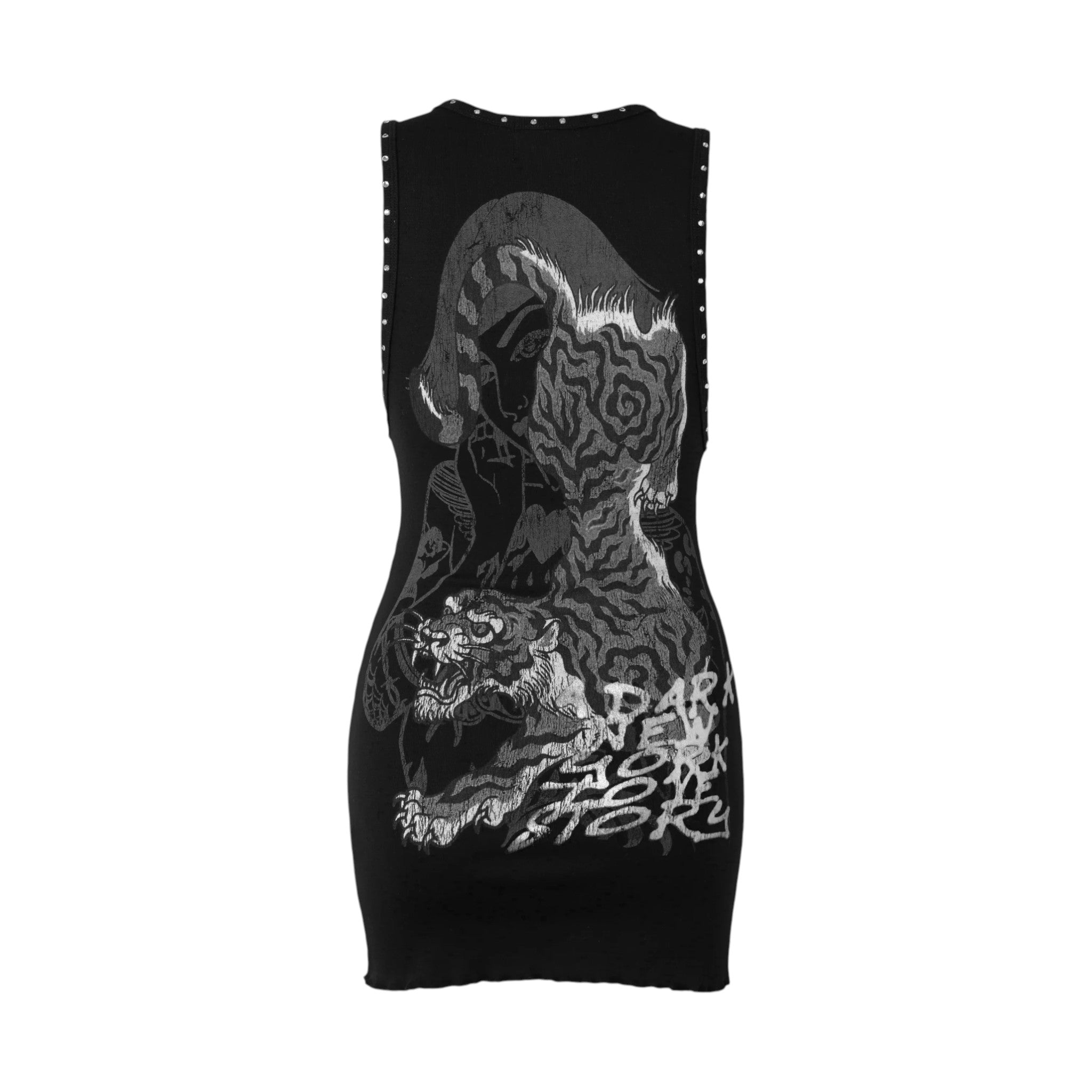 Lost Intricacy 'Twin Tiger' Black & White Dress