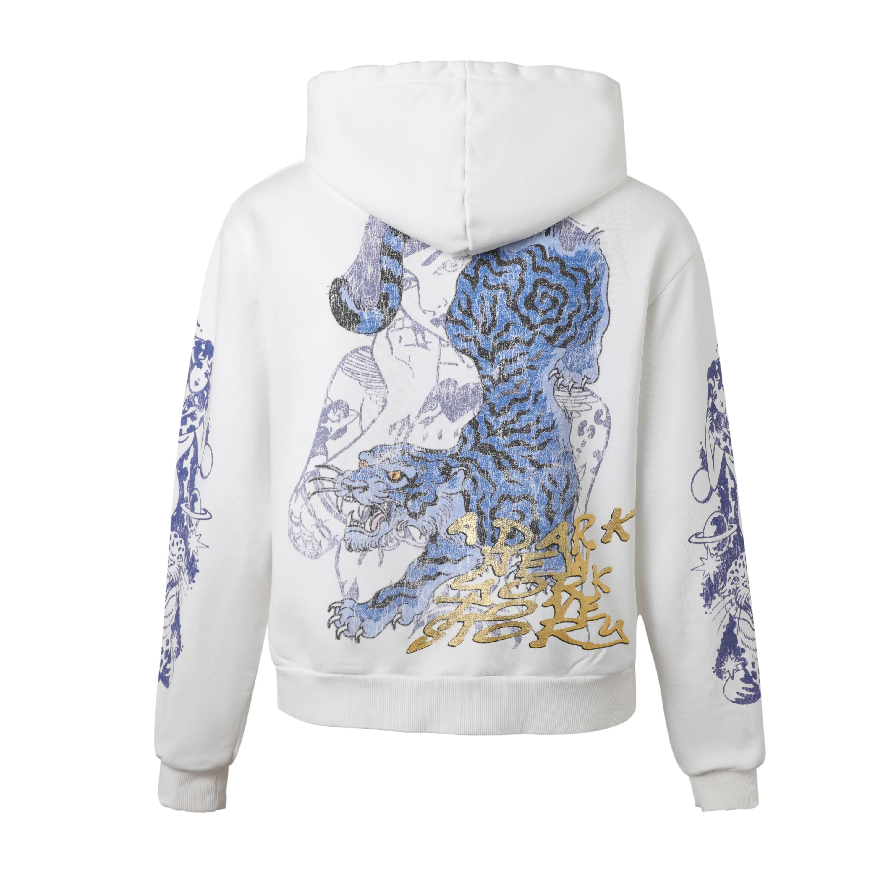 Lost Intricacy 'Twin Tiger' Cream Hoodie