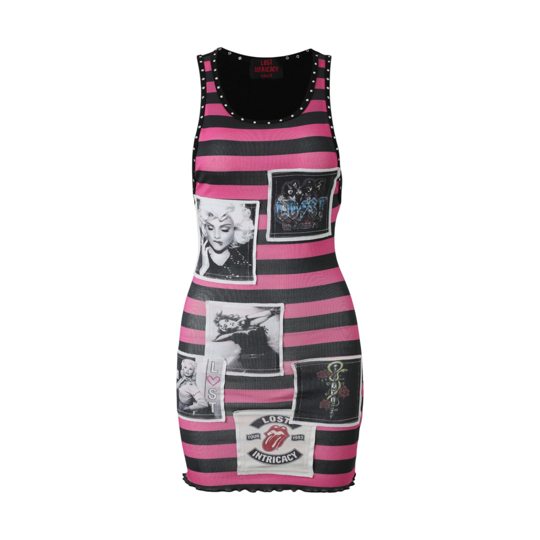 Lost intricacy 'Rebel Muse' Black & Pink Dress