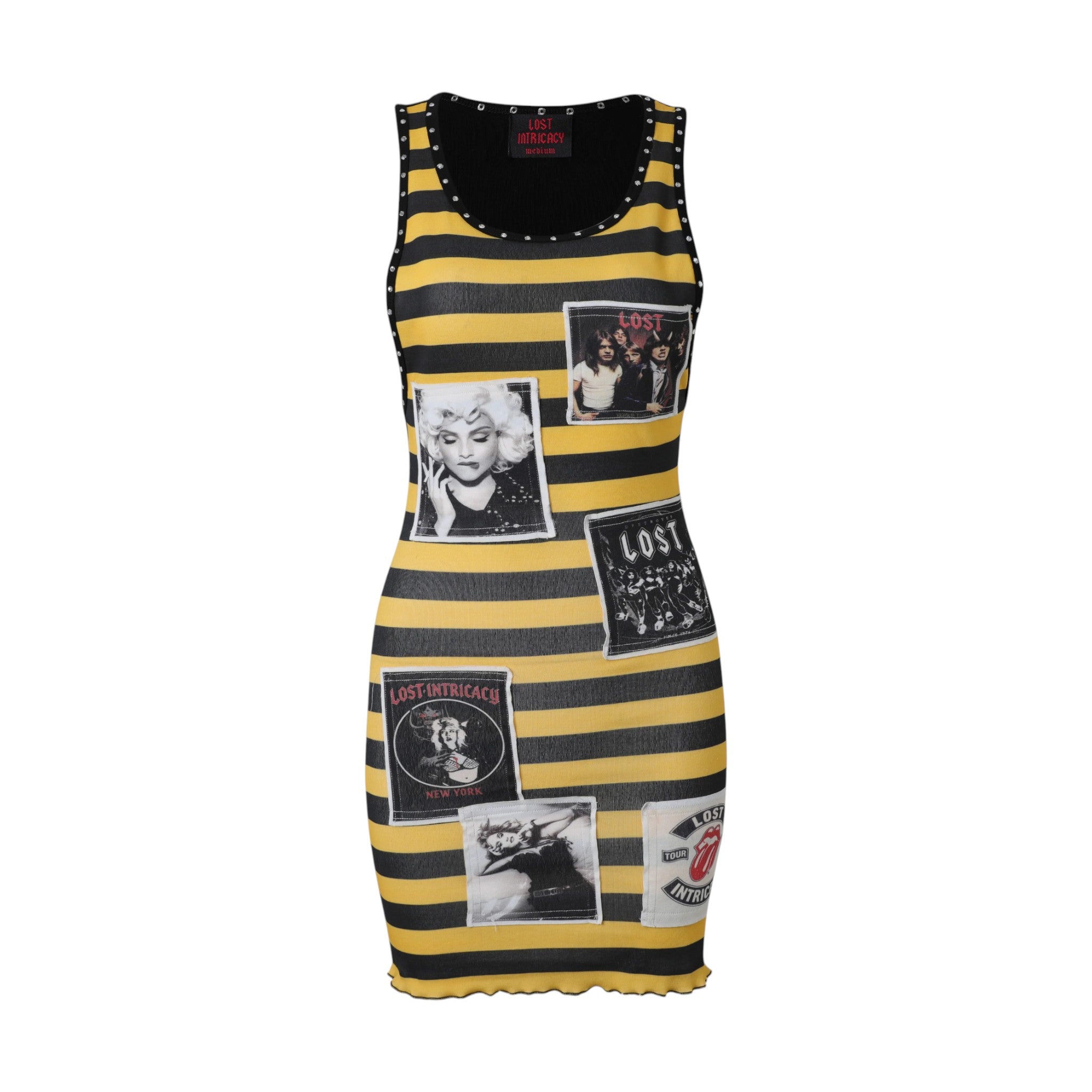 Lost intricacy 'Rebel Muse' Black & Yellow Dress