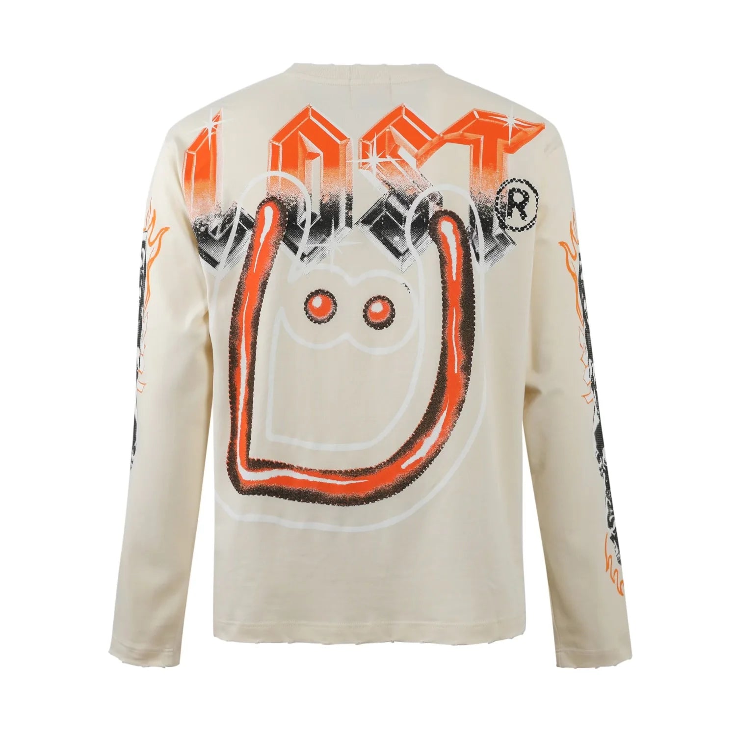 Lost x UNKWNISM Cream & Orange LS Tee