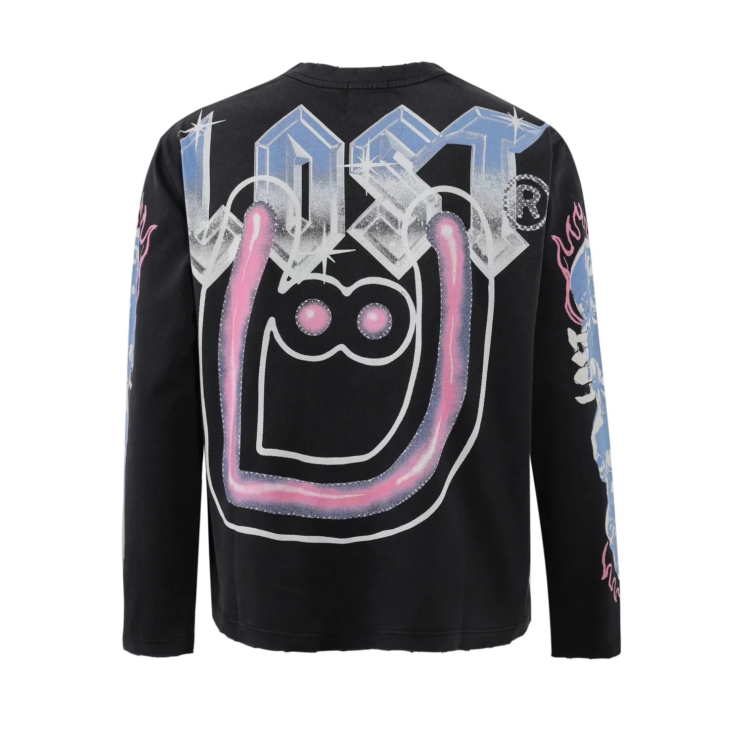 Lost x UNKWNISM Navy & Pink LS Tee