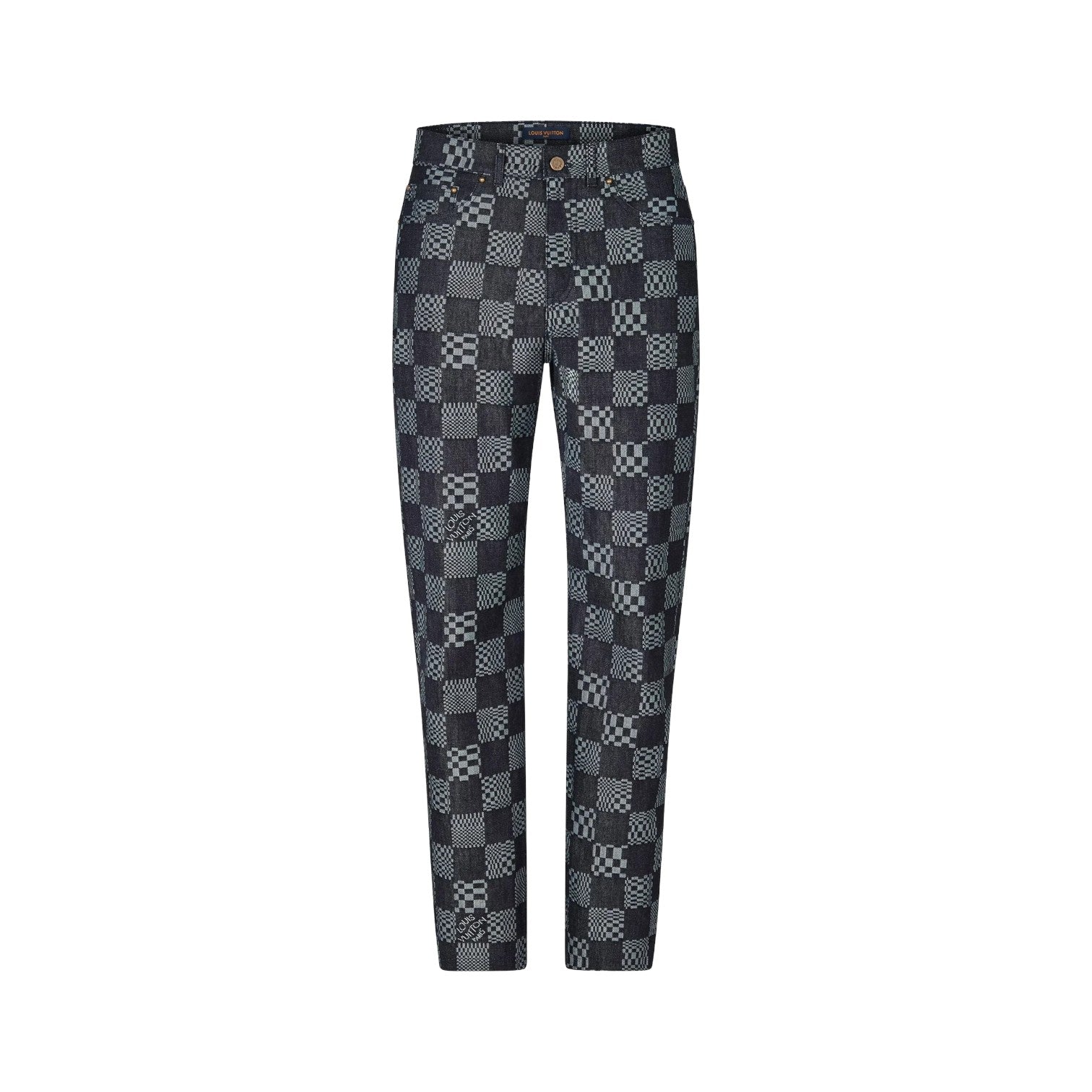 Louis Vuitton 'Distorted' Black Damier Jeans
