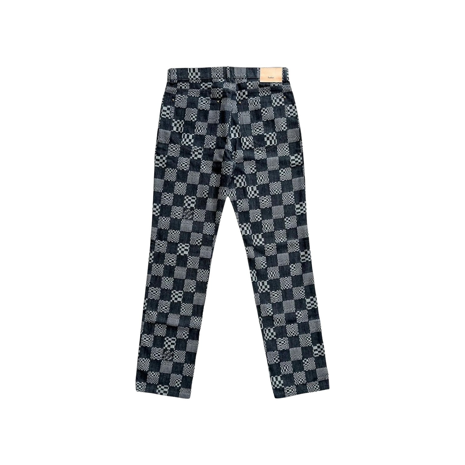 Louis Vuitton 'Distorted' Black Damier Jeans