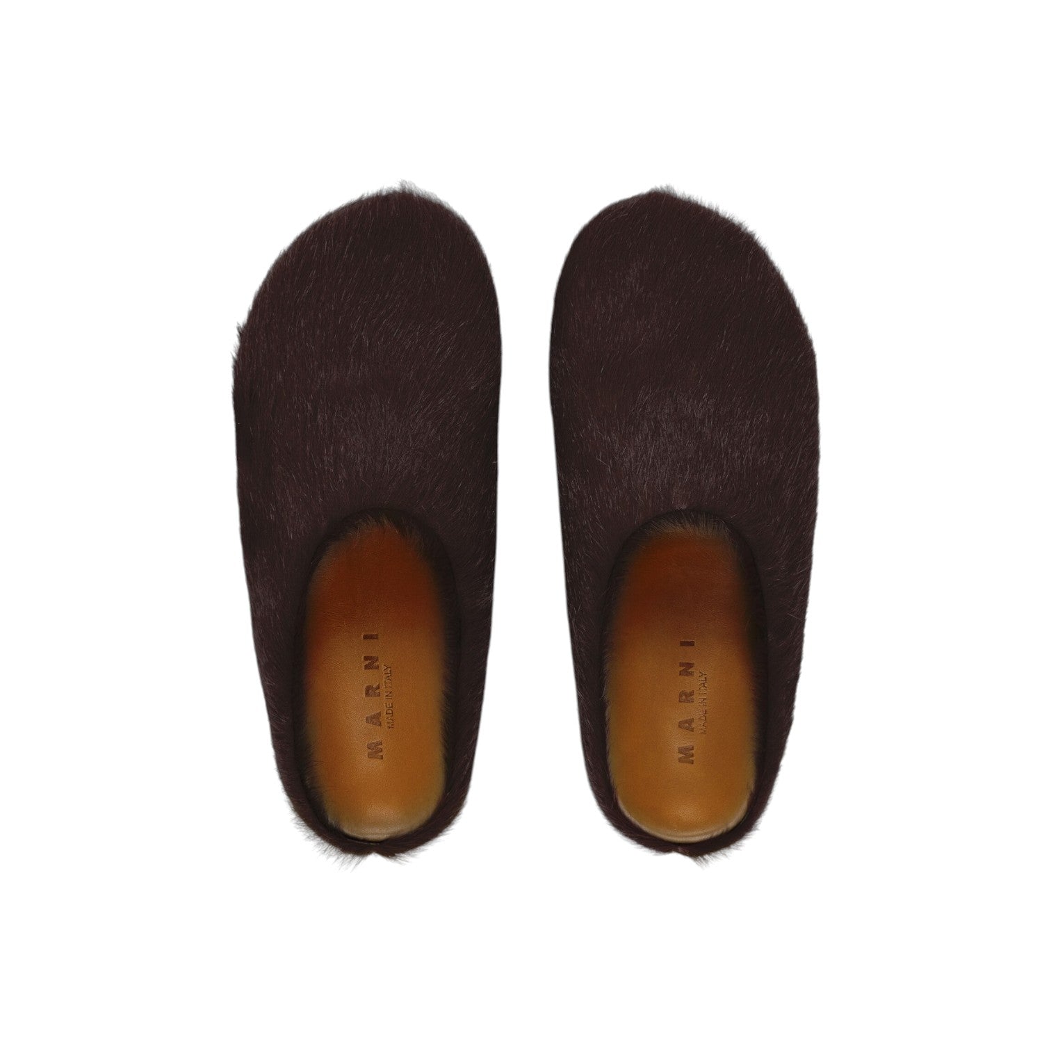 Marni 'Fussbet Sabot' Dark Raisin Slides