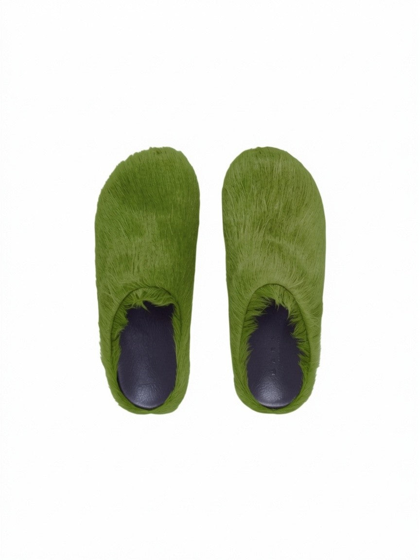 Marni 'Fussbet Sabot' Olive Green Slide