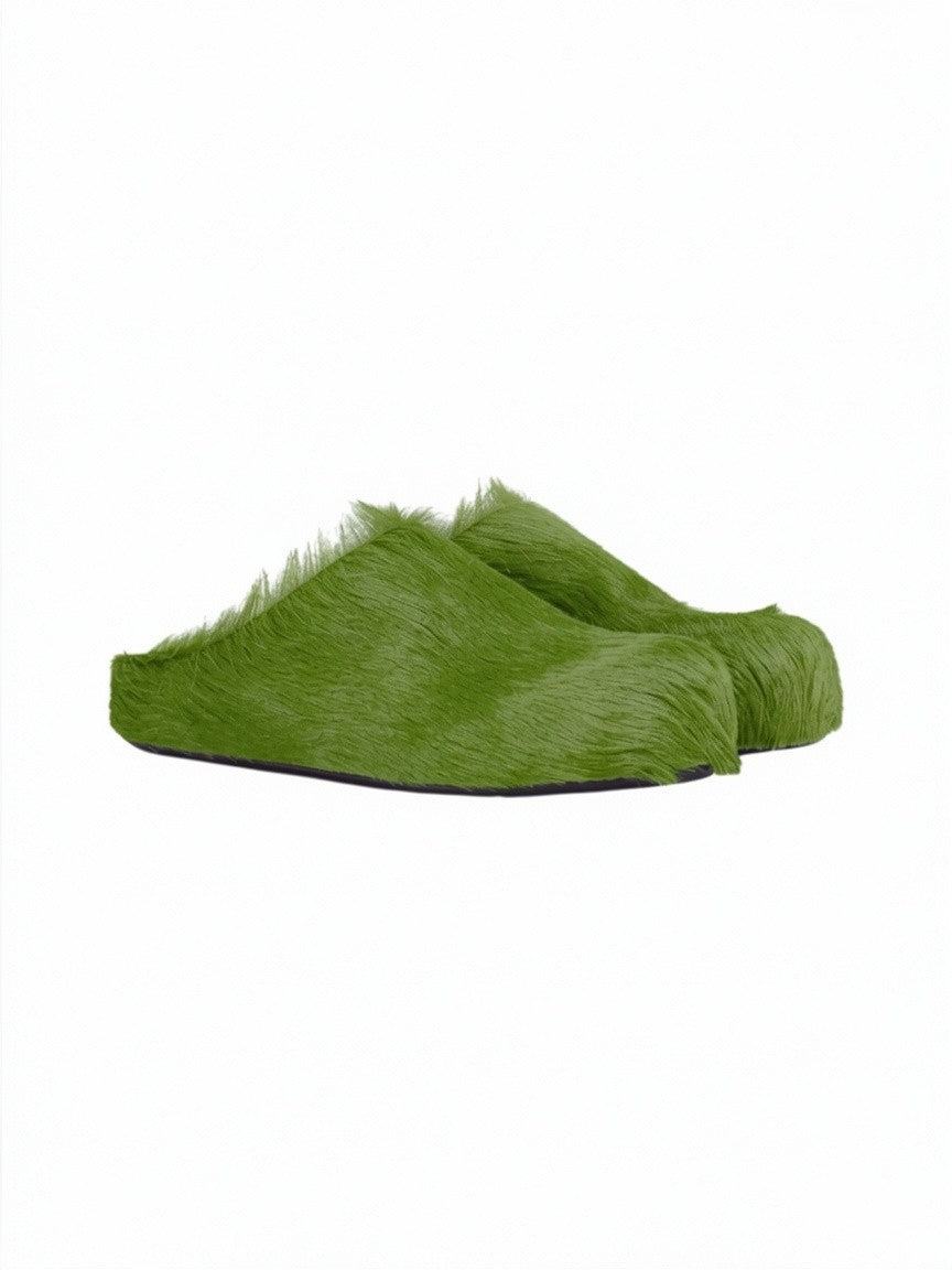 Marni 'Fussbet Sabot' Olive Green Slide