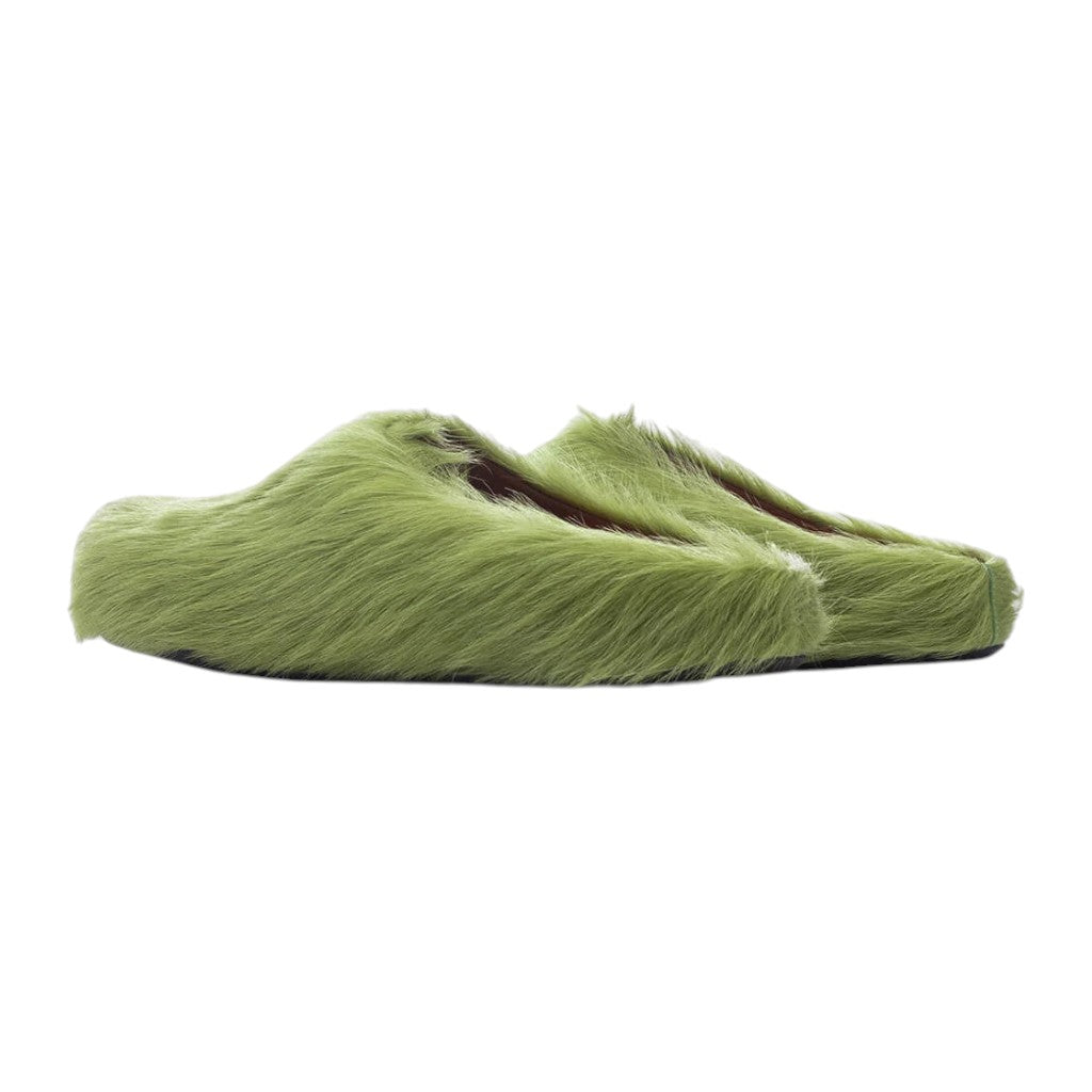 Marni 'Fussbet Sabot' Lime Green Slide
