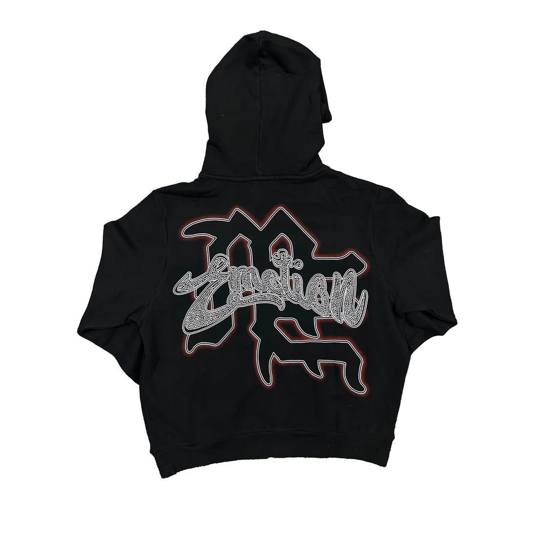 Mixed Emotions Black Rhinestone Hoodie