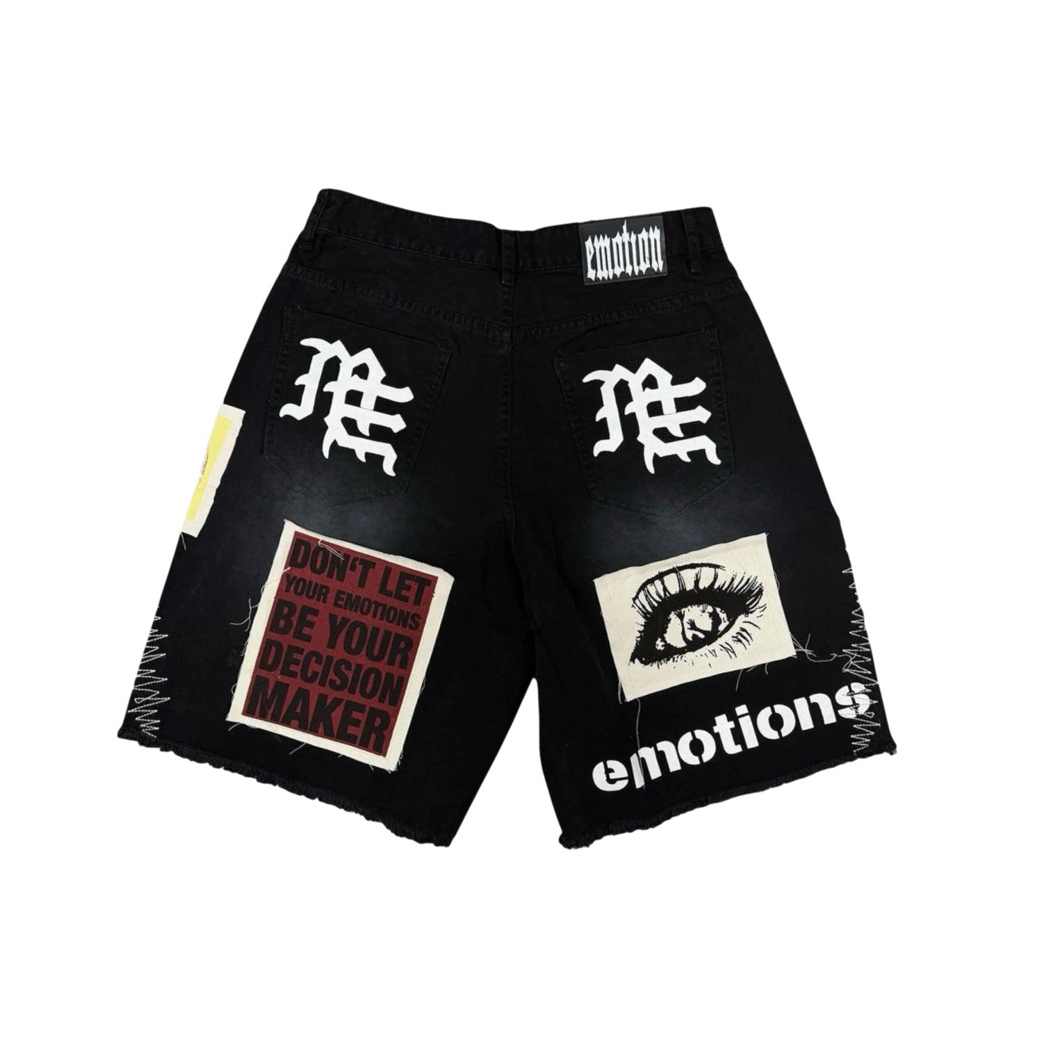 Mixed Emotions 'Chaos' Black Carpenter Shorts