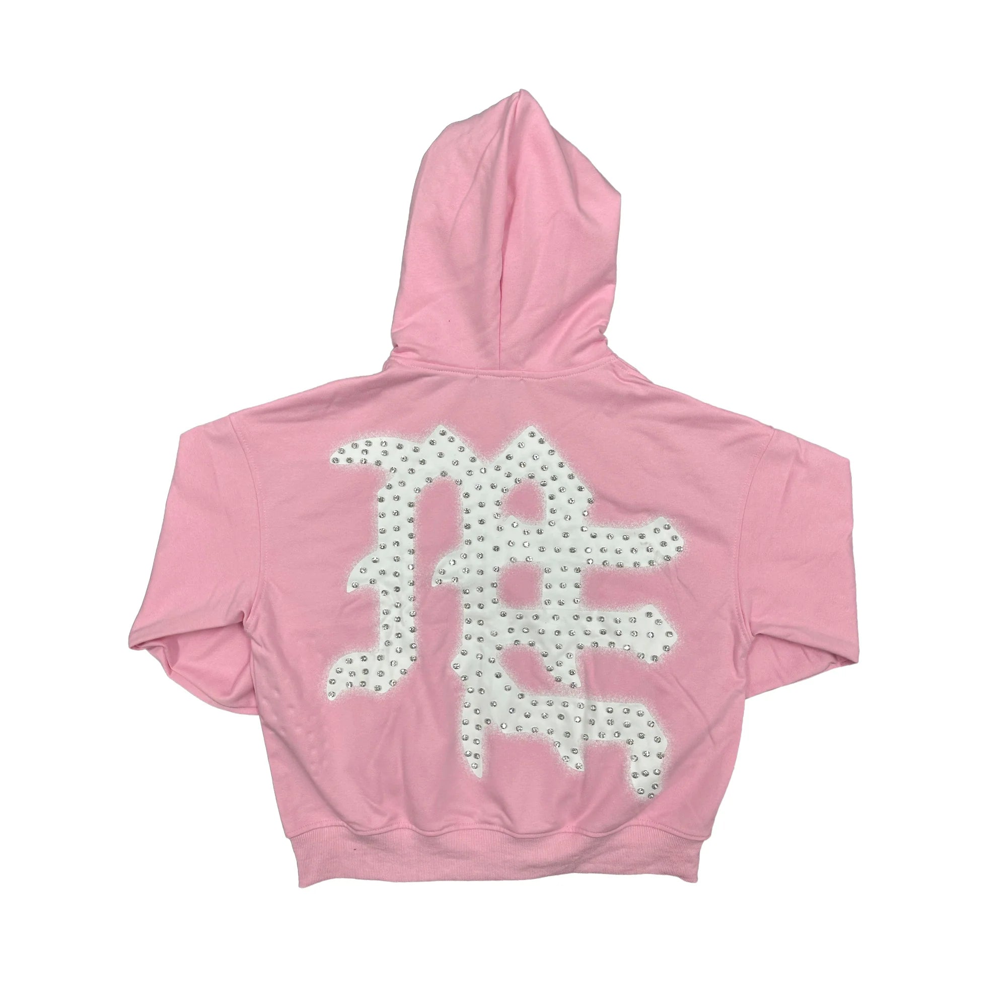 Mixed Emotions 'END' Pink Rhinestone Hoodie