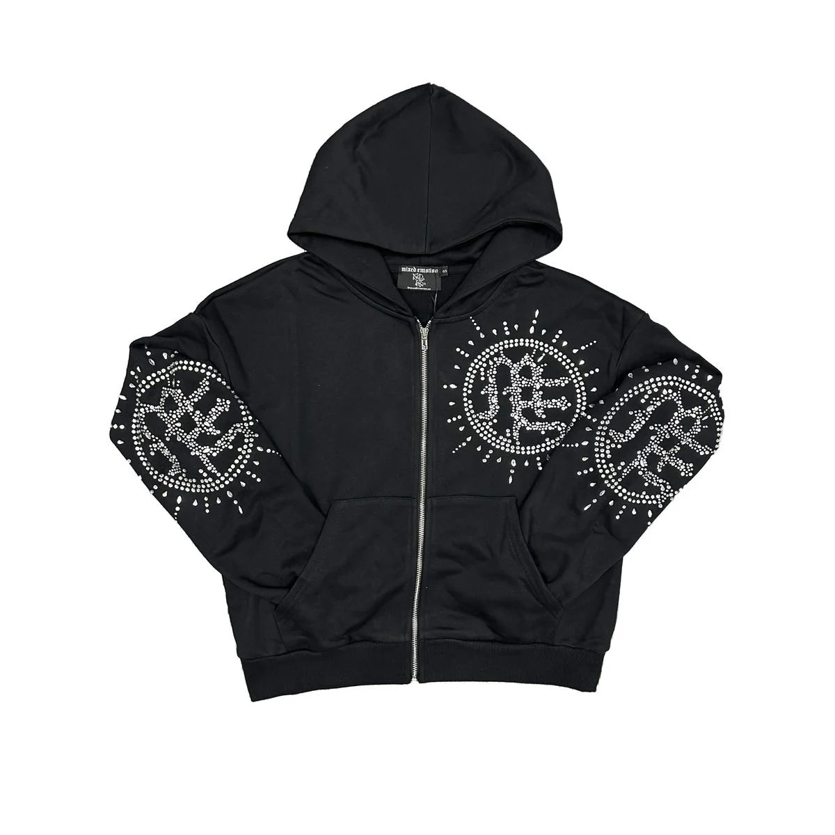 Mixed Emotions 'Eclipse' Black Rhinestone Hoodie