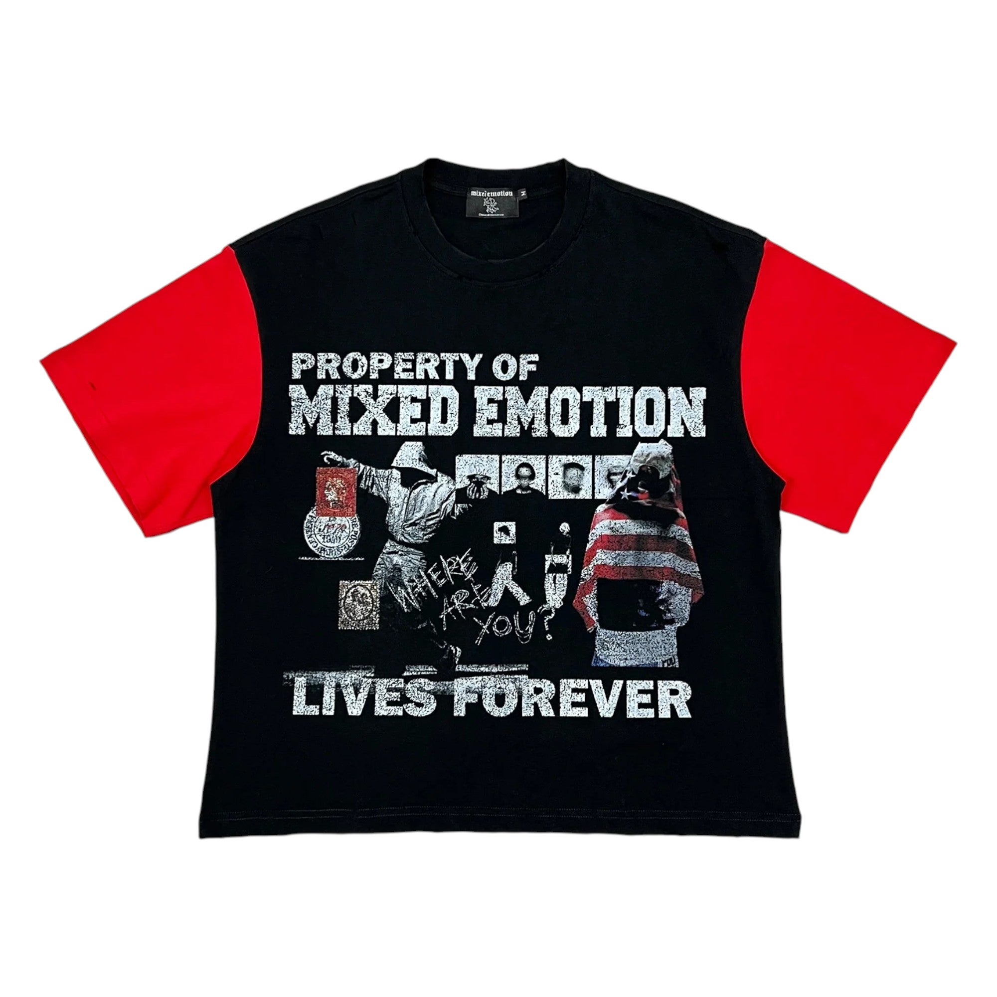 Mixed Emotions 'Fracture' Black & Red Tee