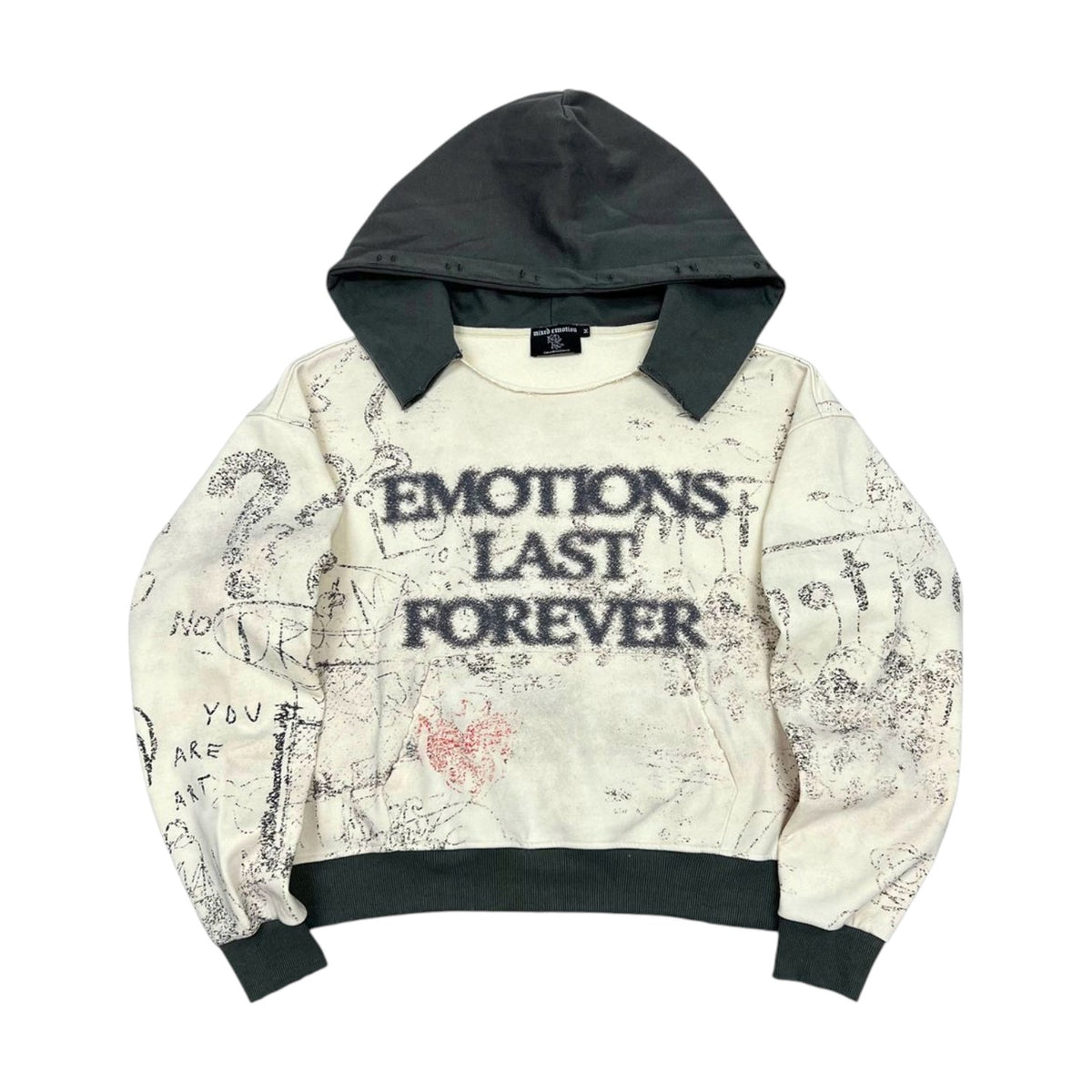 Mixed Emotions 'Last Forever' White & Black Hoodie