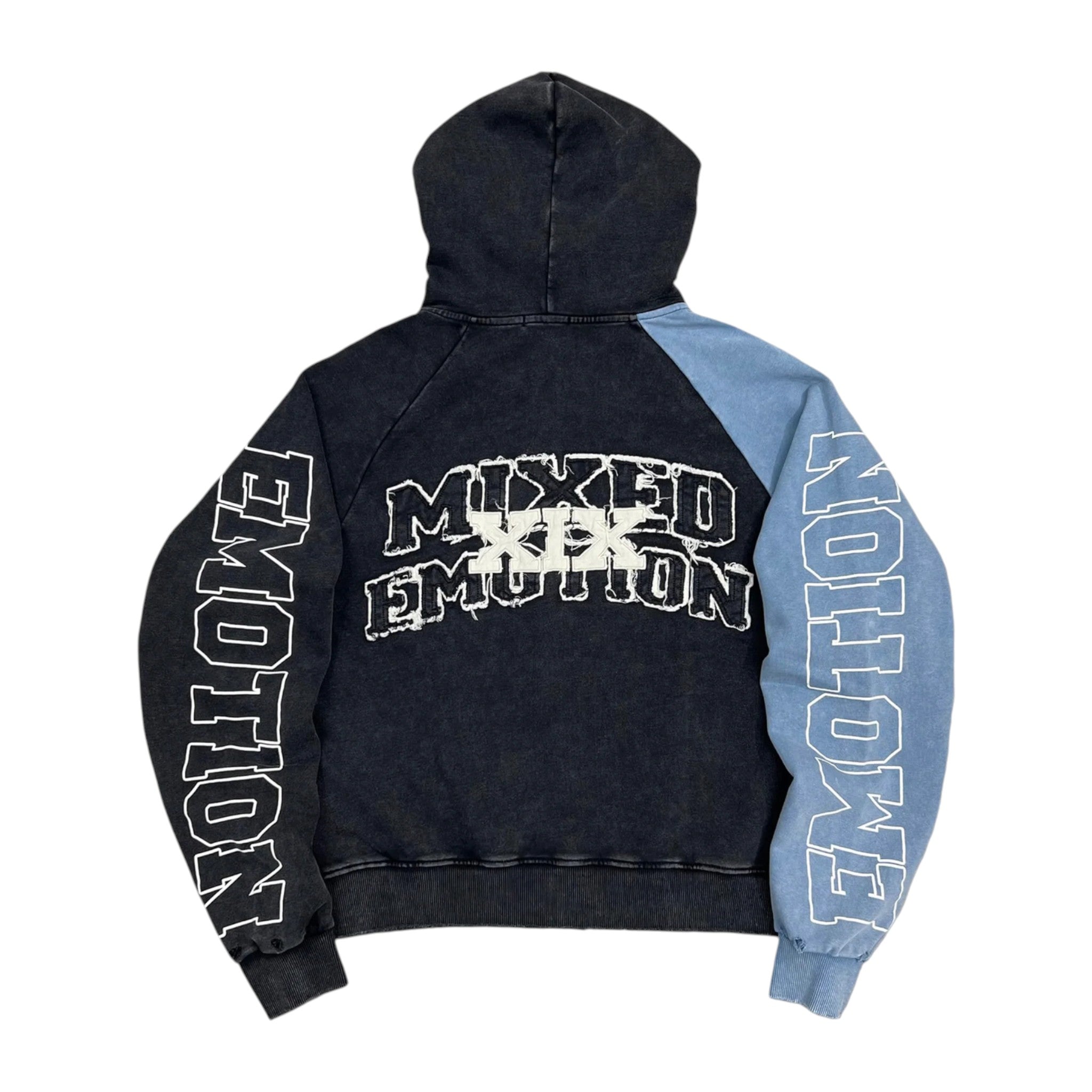 Mixed Emotions 'Split Decision' Black & Blue Hoodie