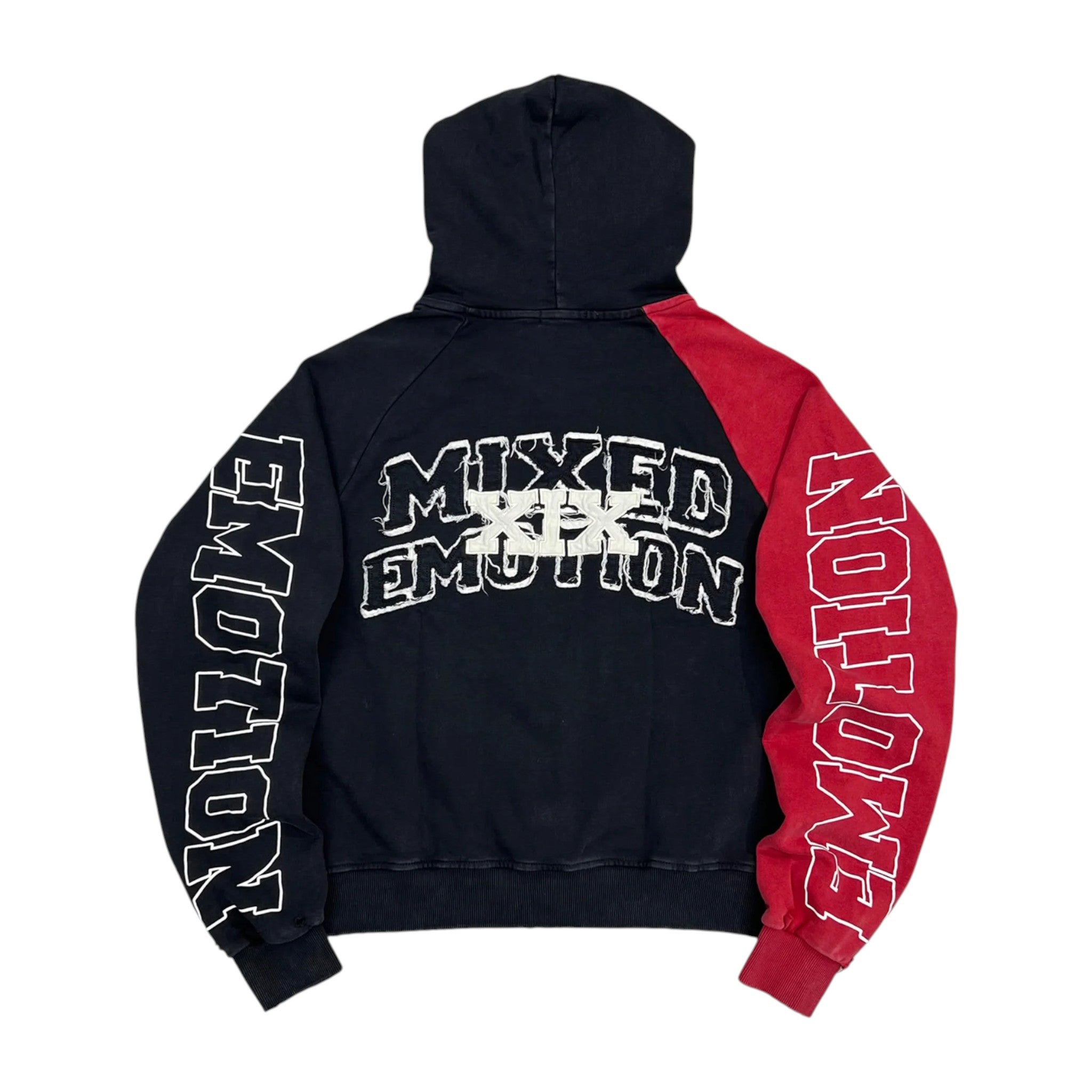 Mixed Emotions 'Split Decision' Black & Red Hoodie