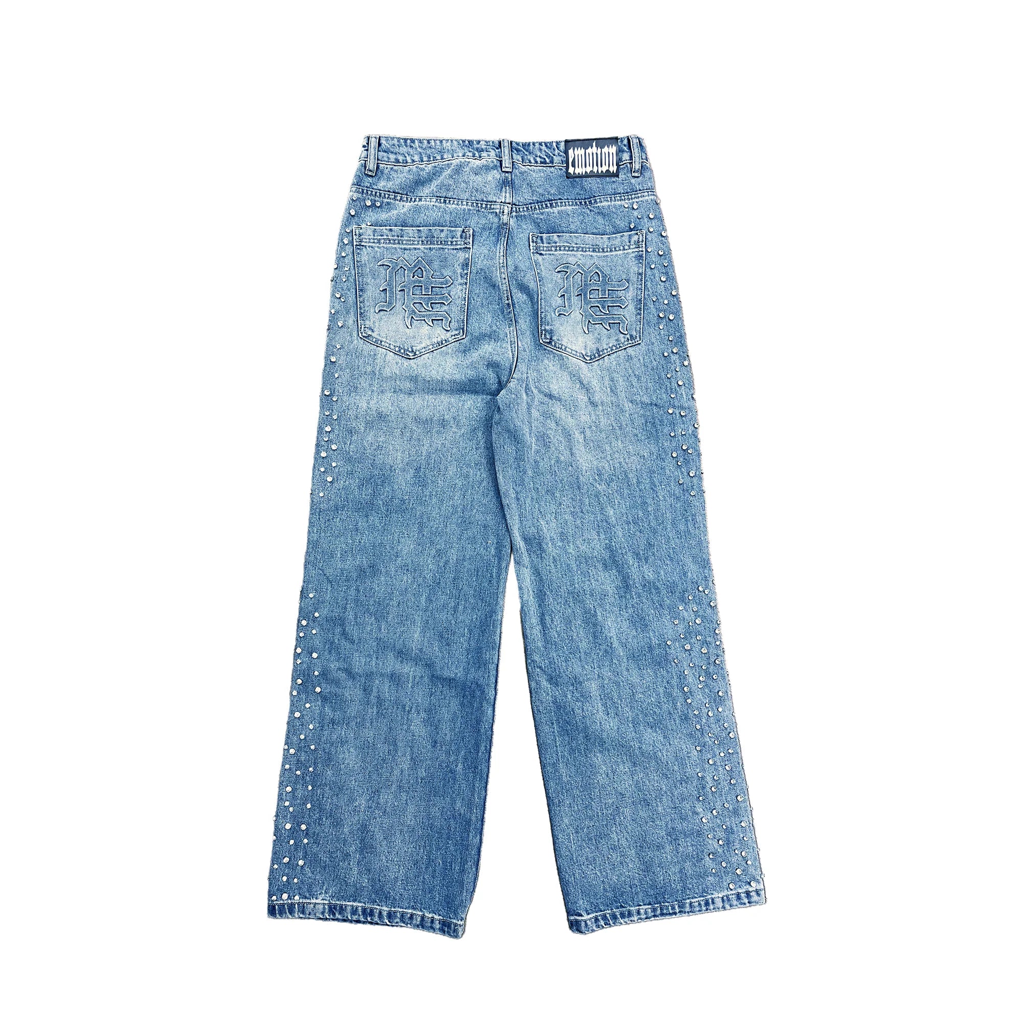 Mixed Emotions 'Stone' Blue Baggy Jeans