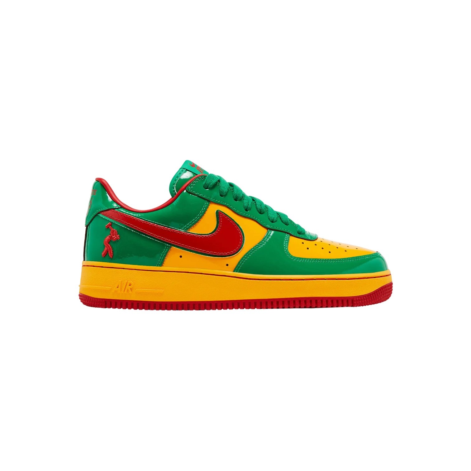 Nike x Lil Yachty AF1 'Concrete Boys' Green Yellow & Red Sneakers