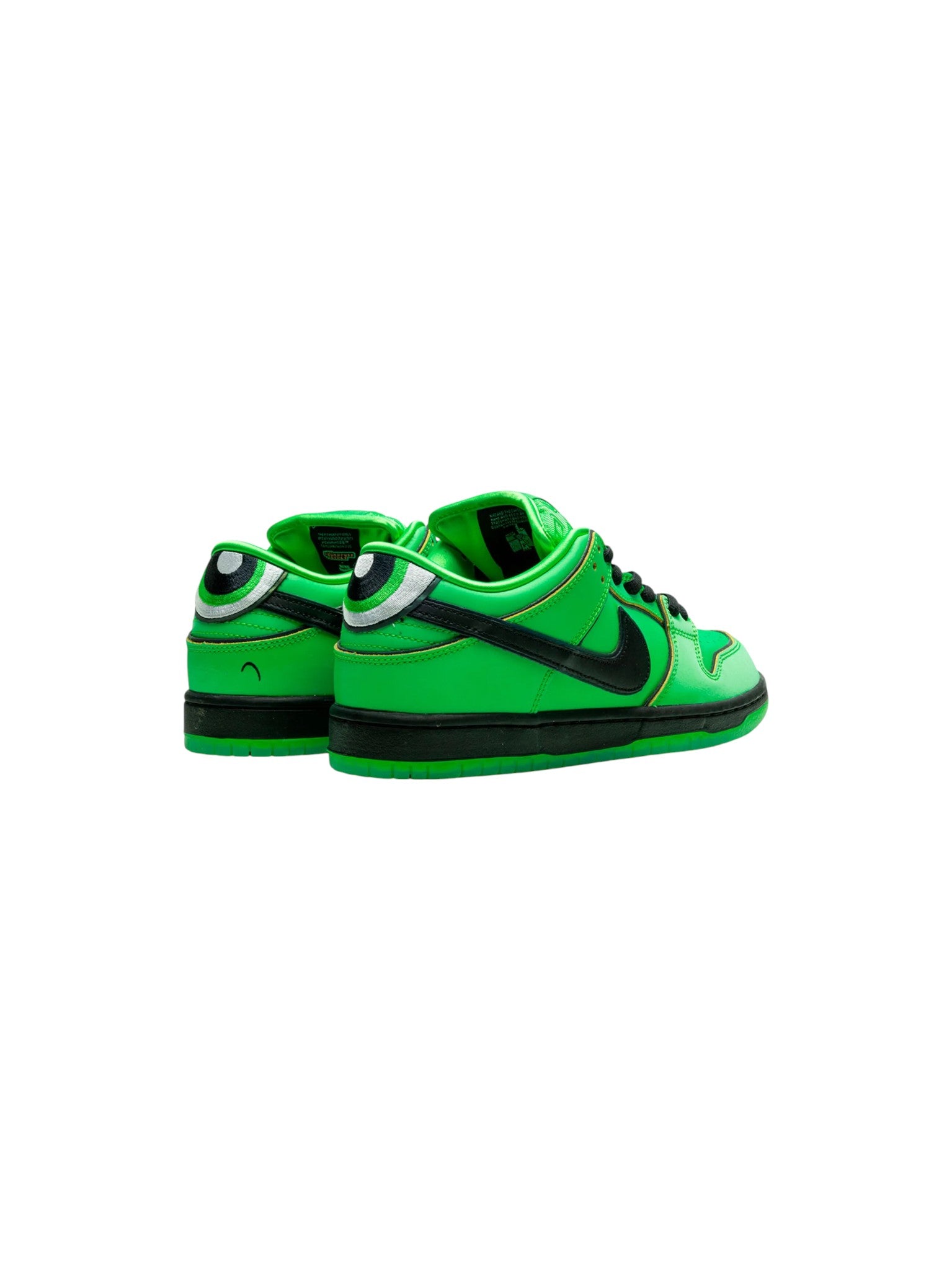 Nike SB Dunk Low 'Powerpuff Buttercup' Green & Black Sneakers