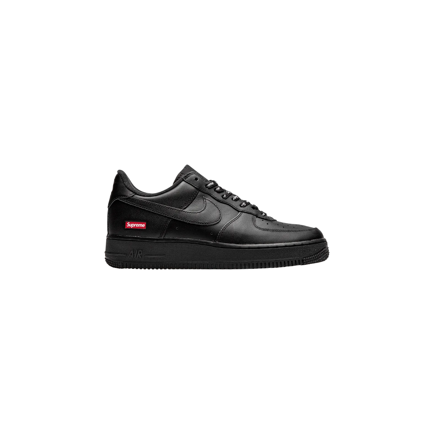 Nike x Supreme AF1 Black & Red Low Sneakers