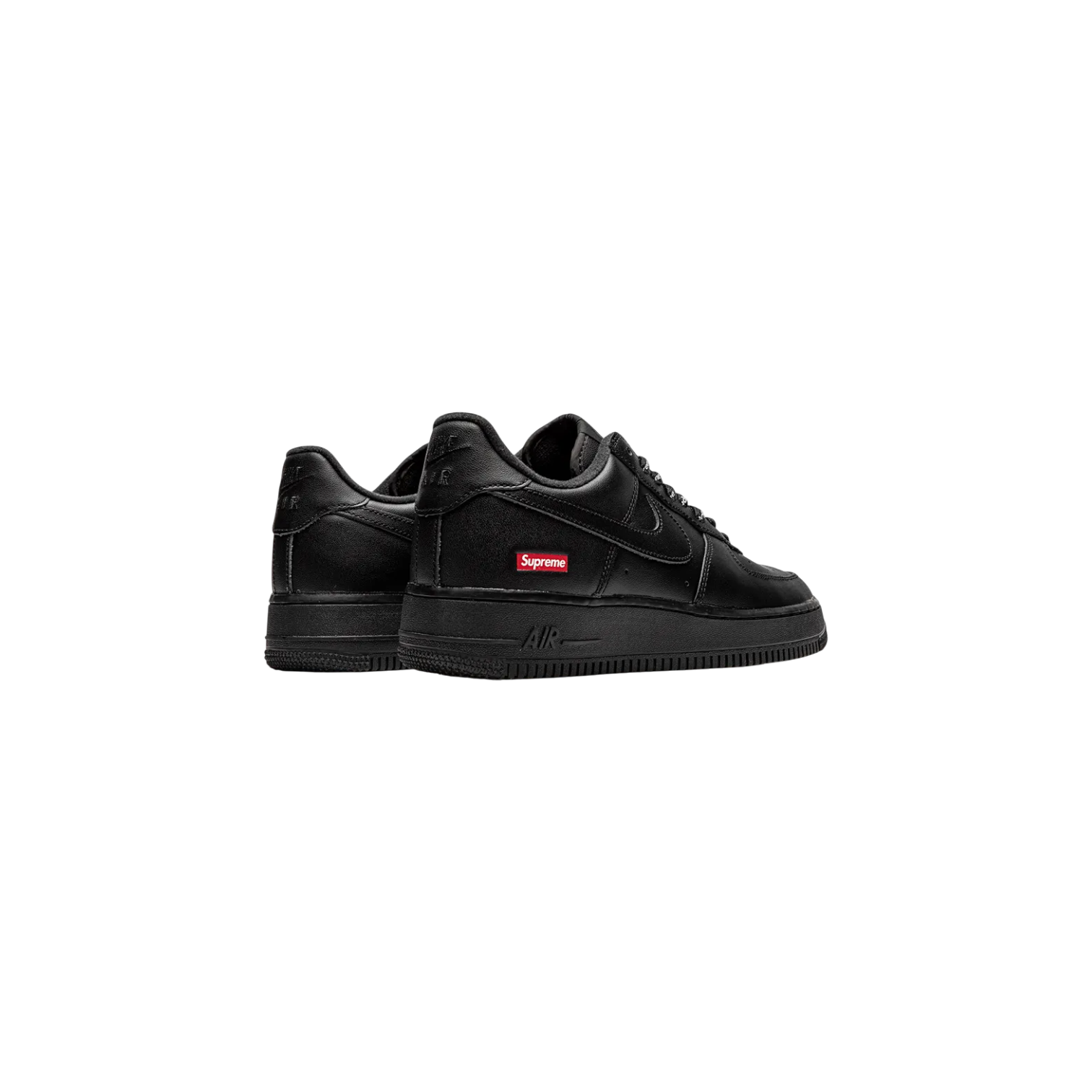 Nike x Supreme AF1 Black & Red Low Sneakers