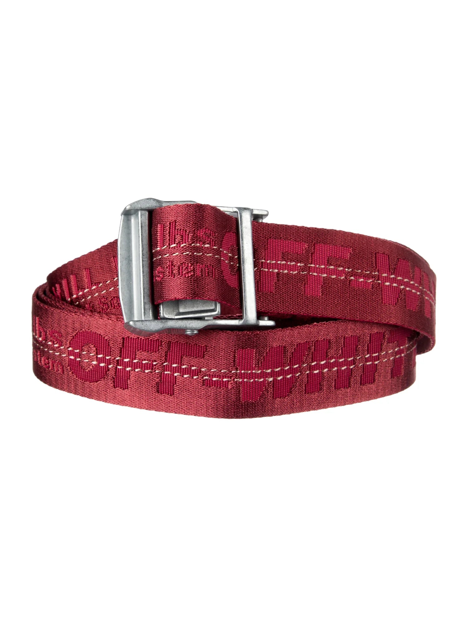 Off White 'Industrial' Burgundy Belt
