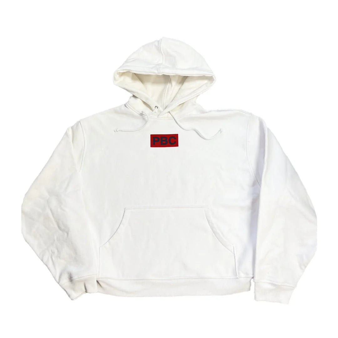 Opium 'Box PBC Logo' White Hoodie