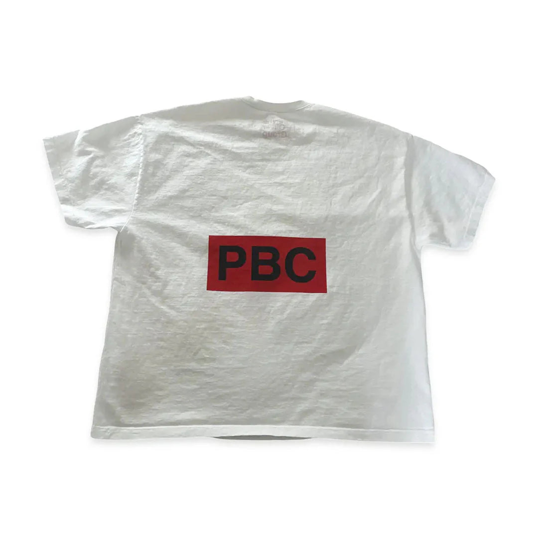 Opium 'Box PBC Logo' White Tee