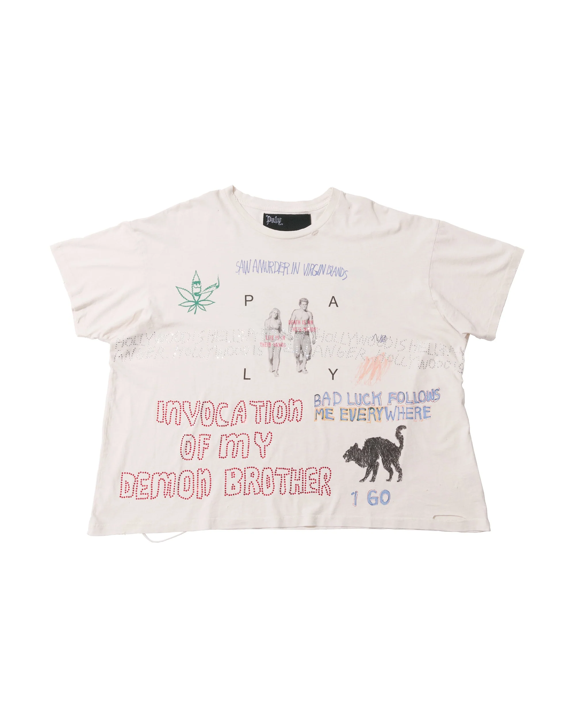 Paly 'Bad Luck' Cream Tee