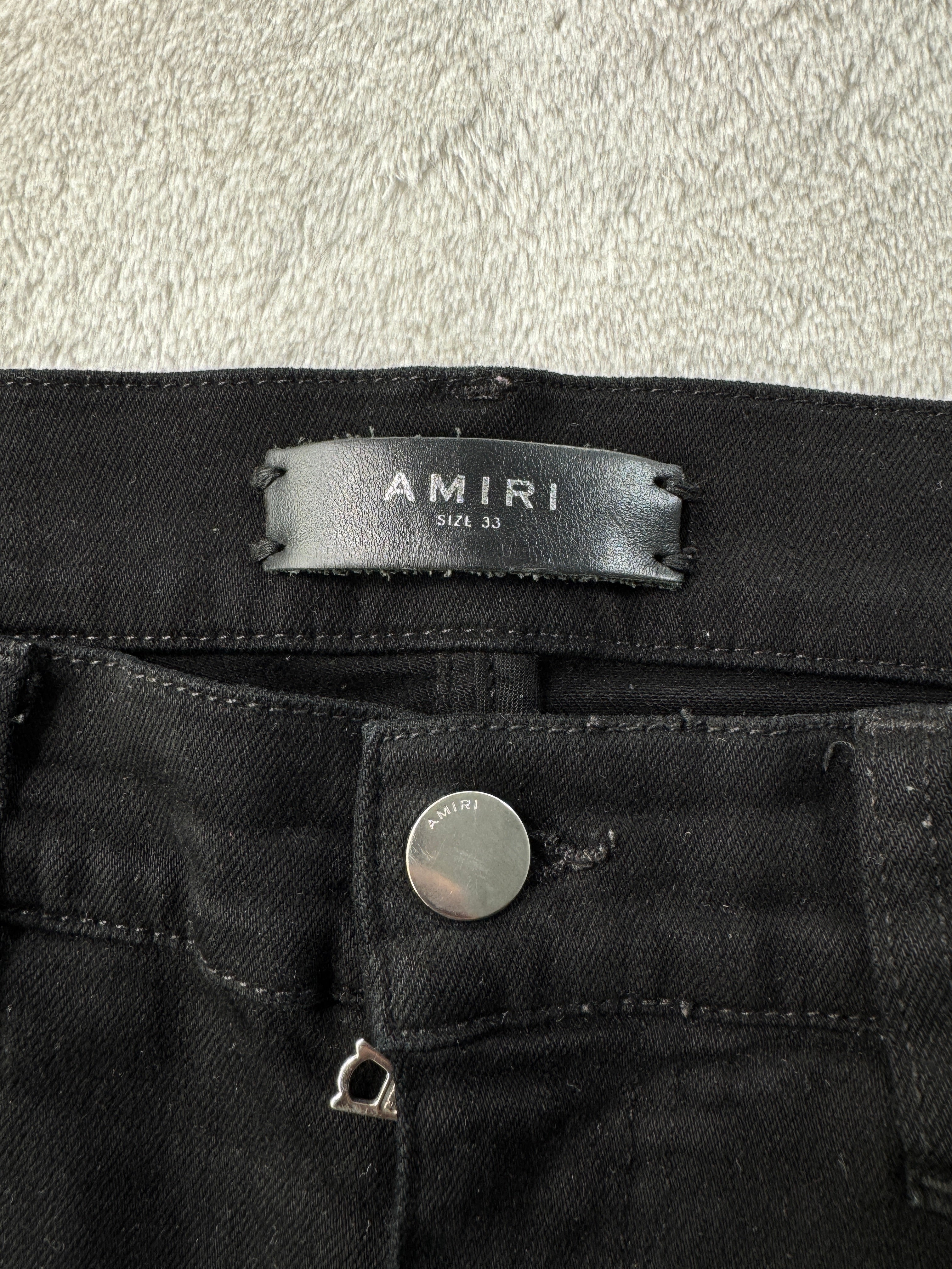 Amiri Black & White Stripe (Zipper) Jeans