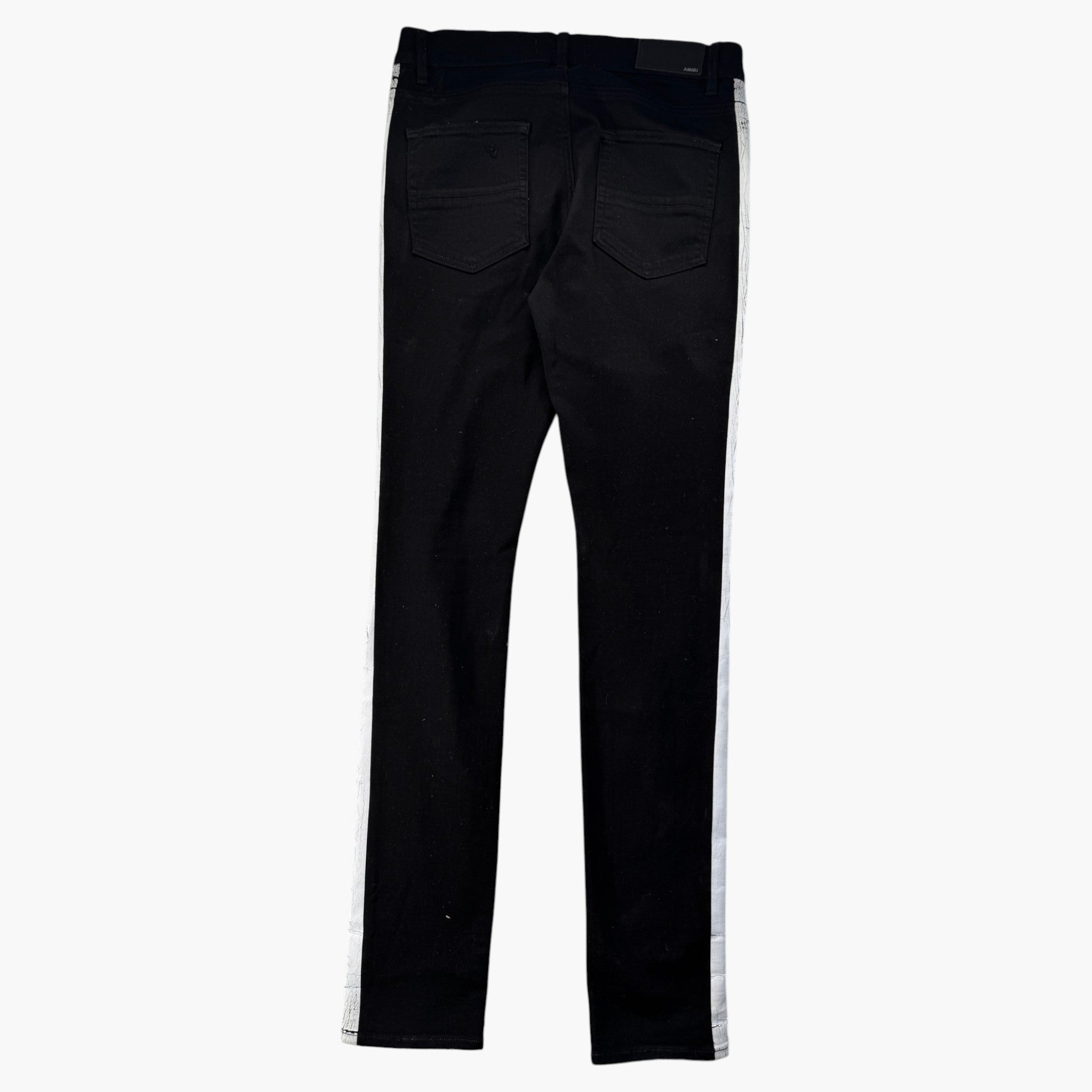 Amiri Black & White Stripe (Zipper) Jeans