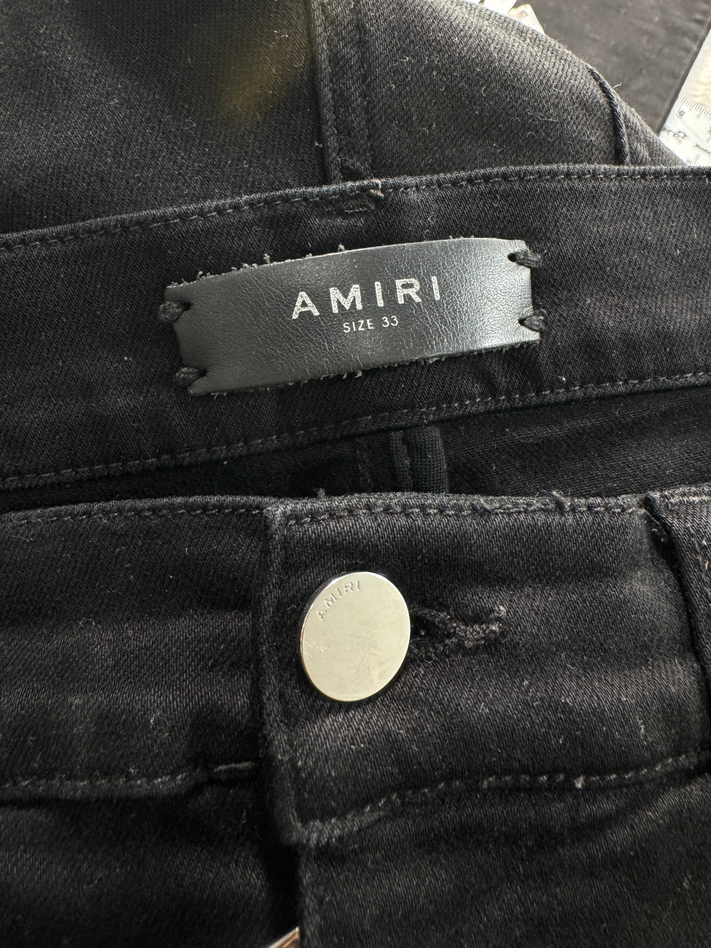 Amiri Black & White Stripe (Zipper) Jeans