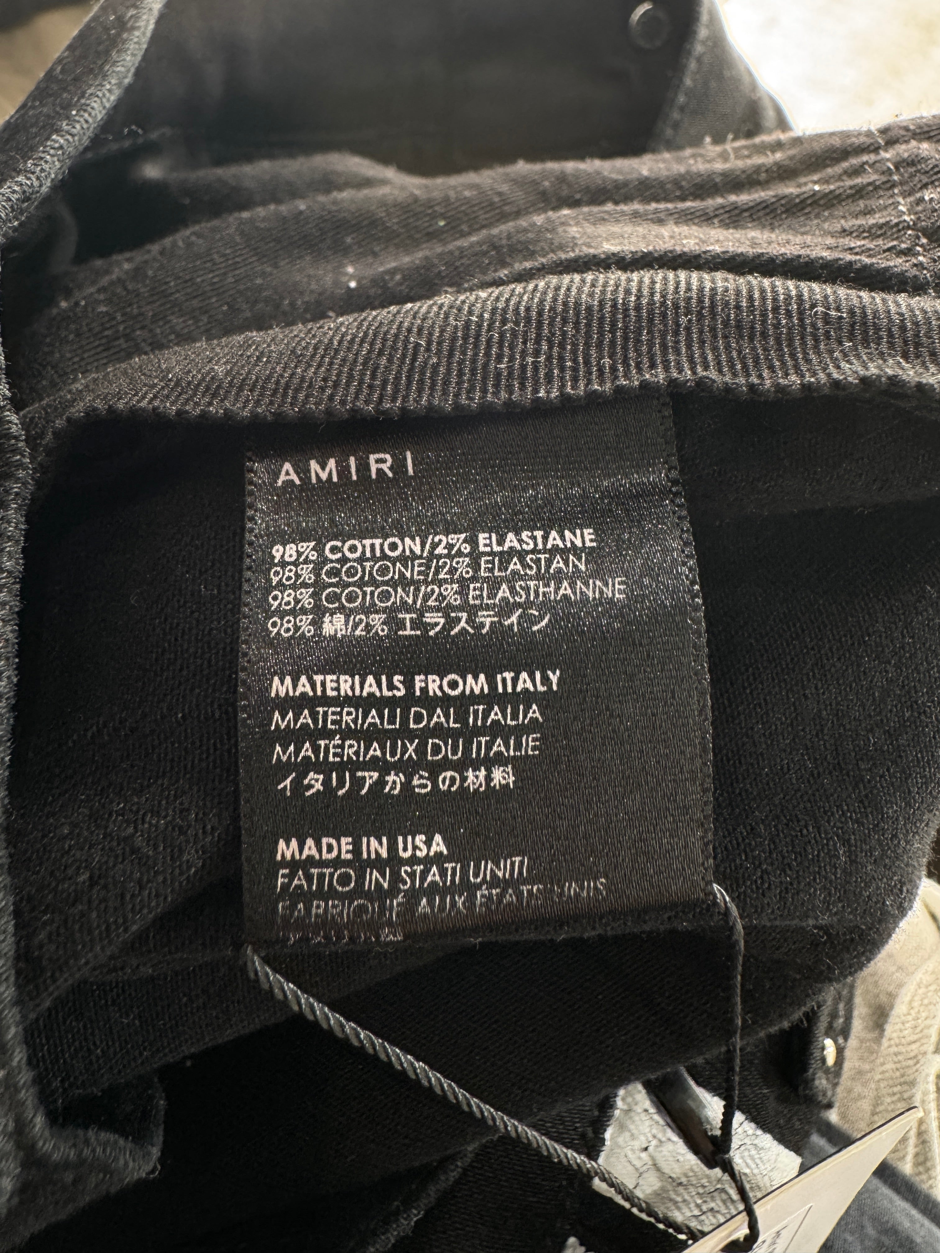 Amiri Black & White Stripe (Zipper) Jeans